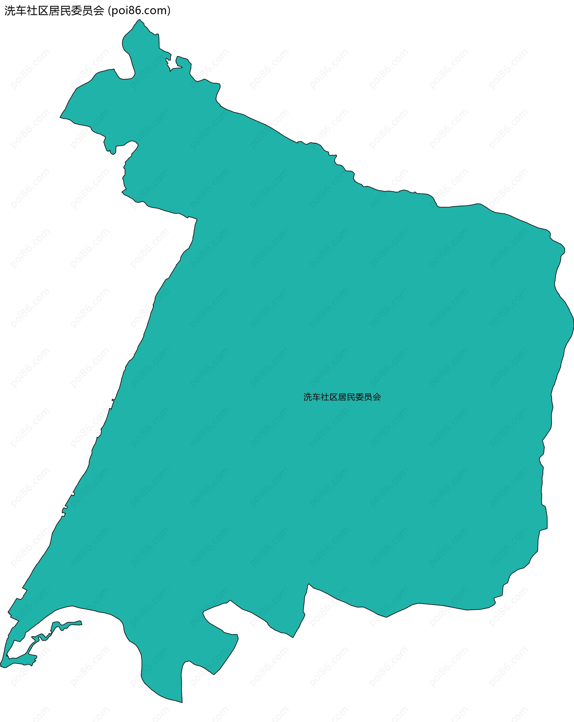 洗车社区居民委员会边界地图