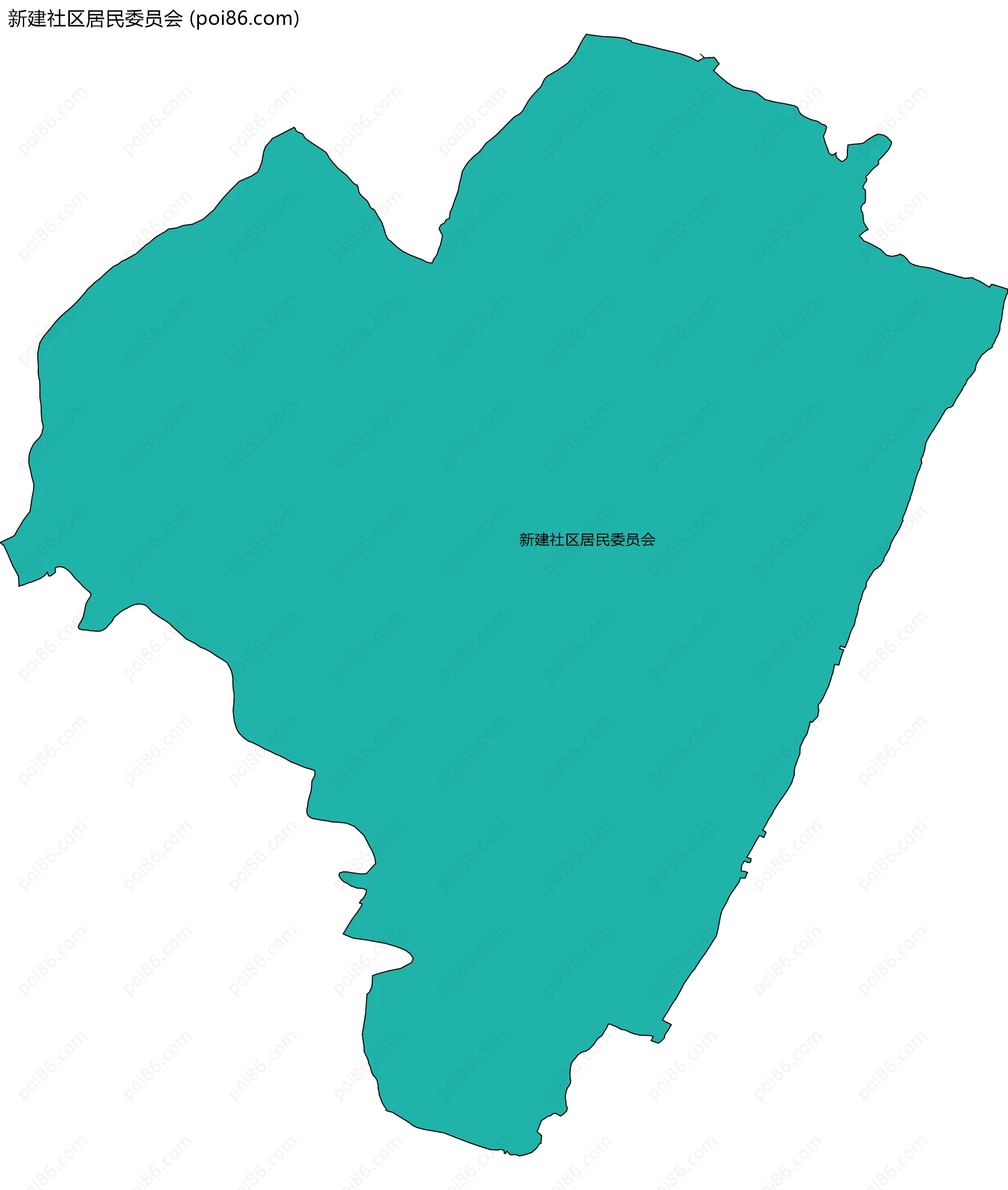 新建社区居民委员会边界地图