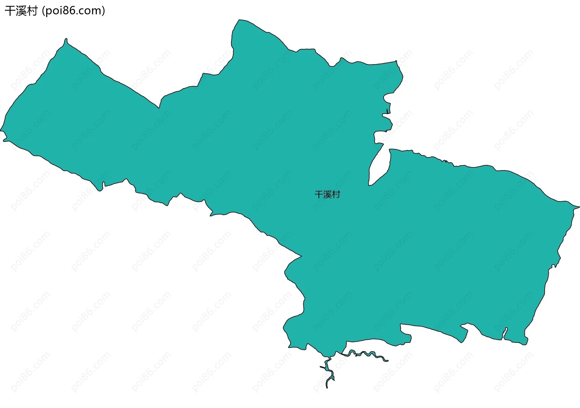干溪村边界地图