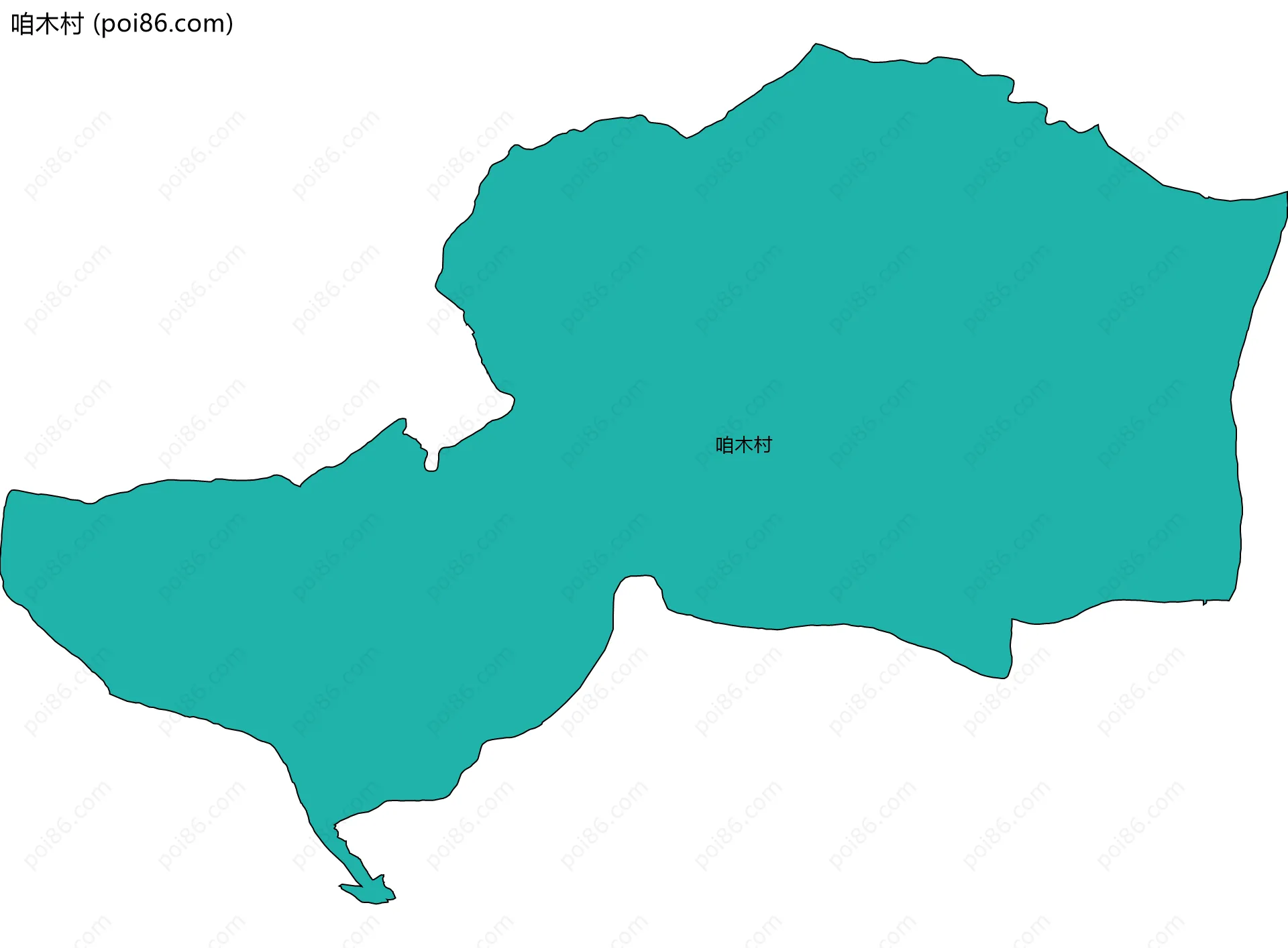咱木村边界地图