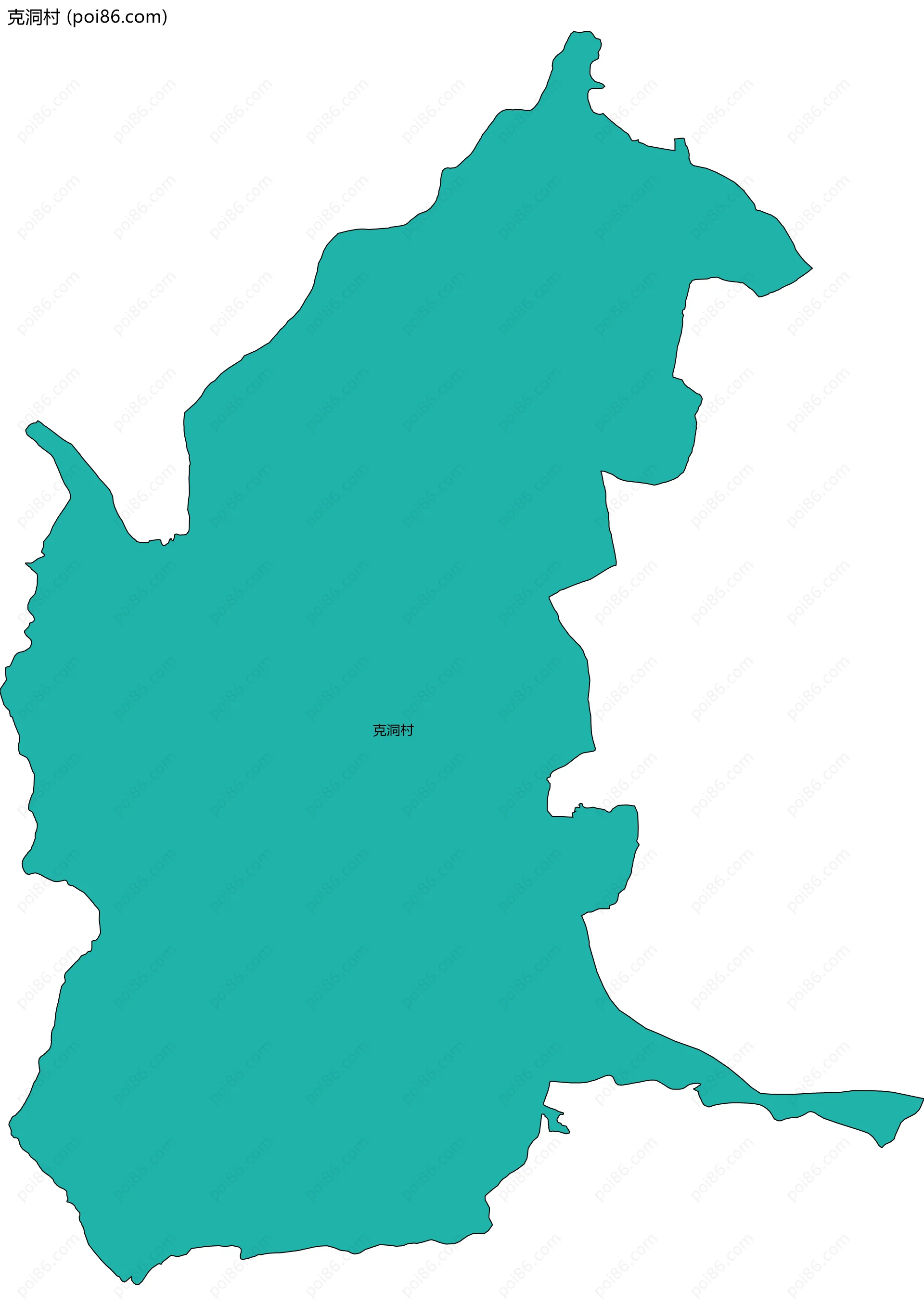 克洞村边界地图