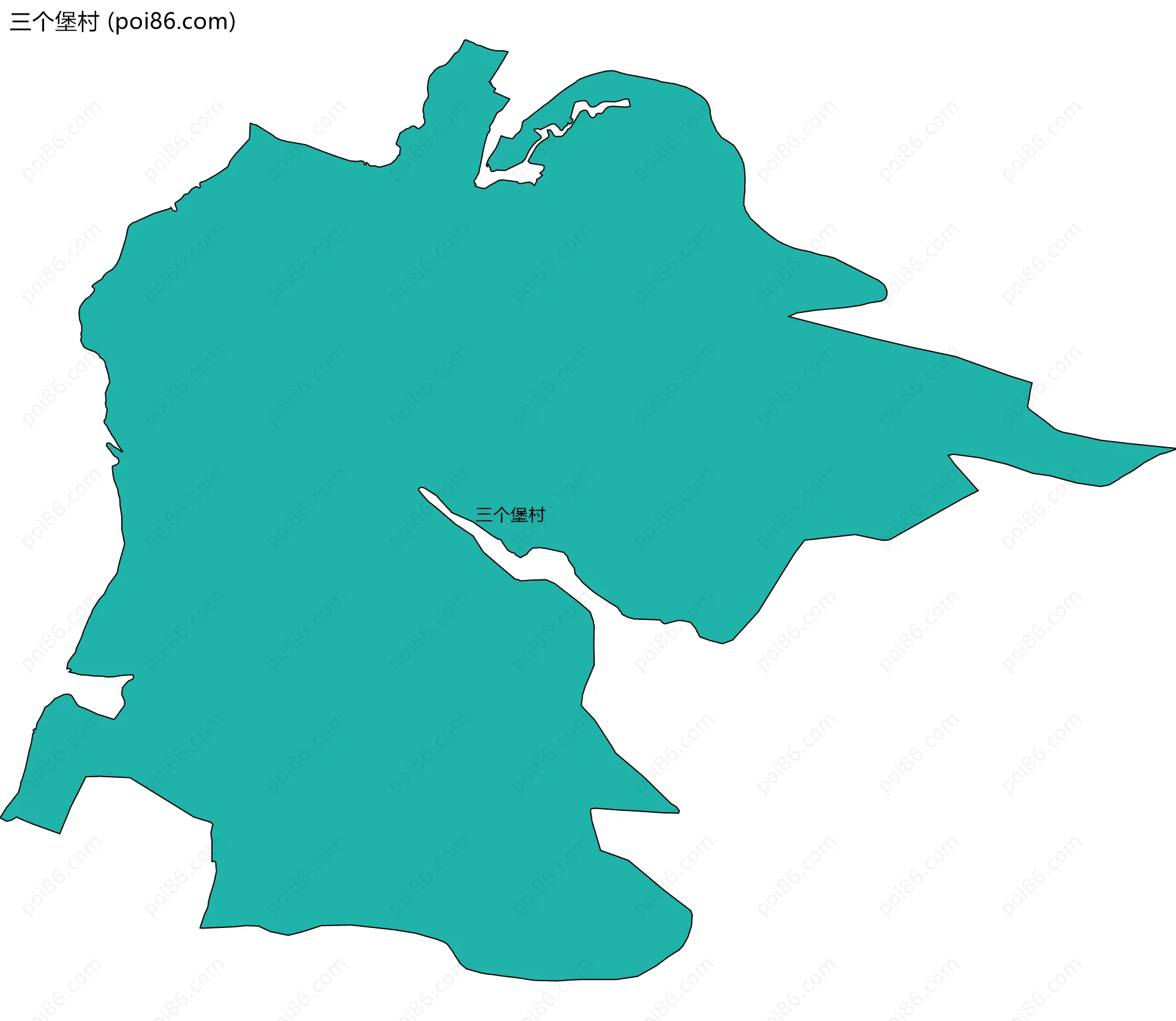 三个堡村边界地图