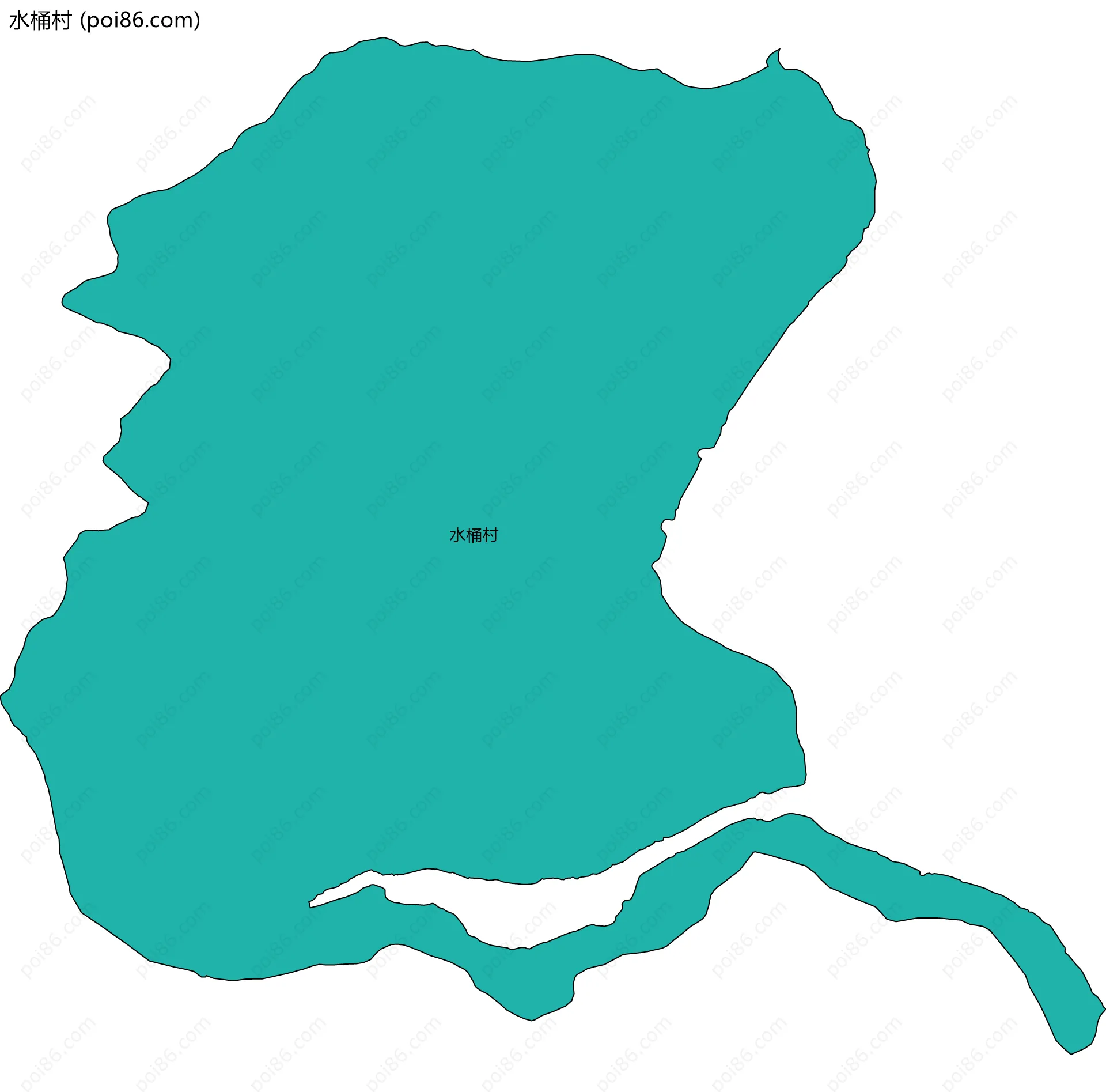 水桶村边界地图