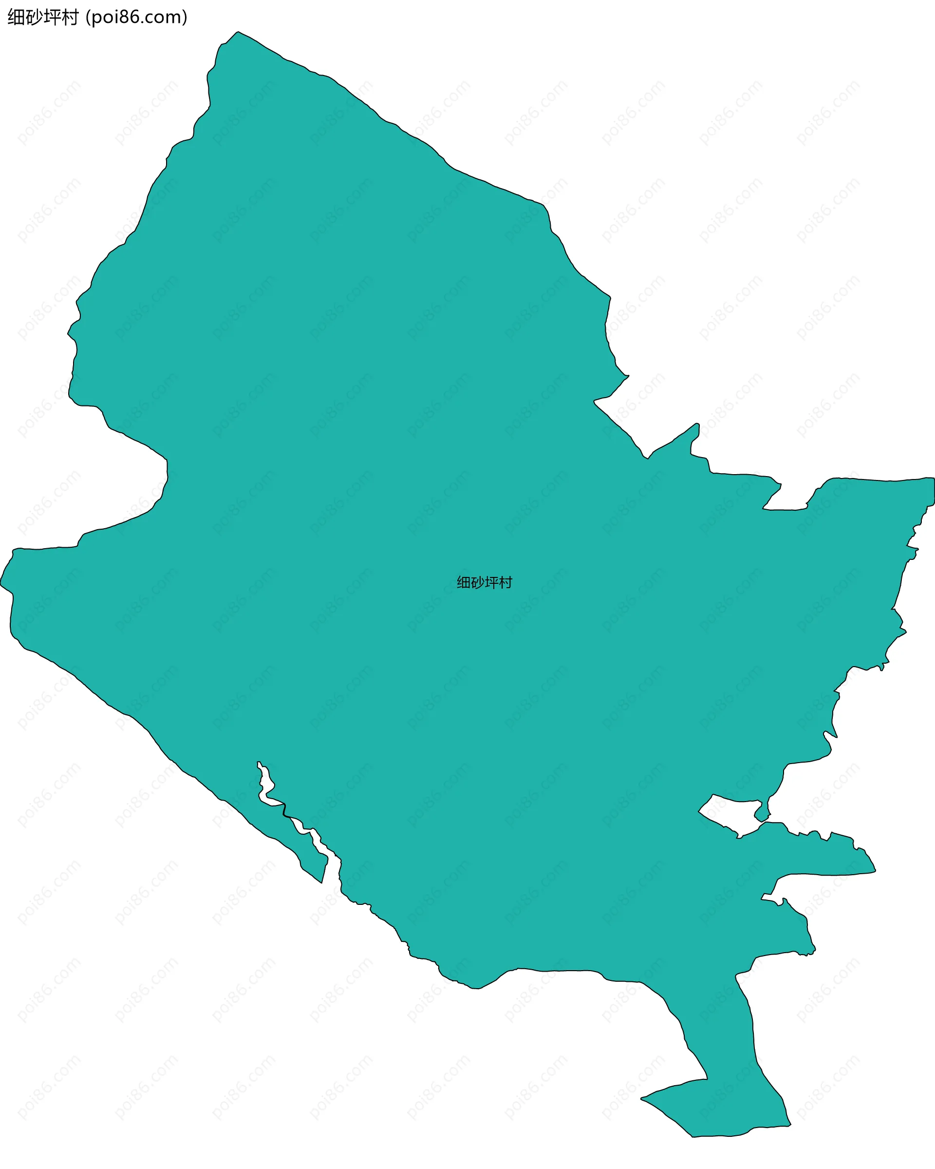 细砂坪村边界地图