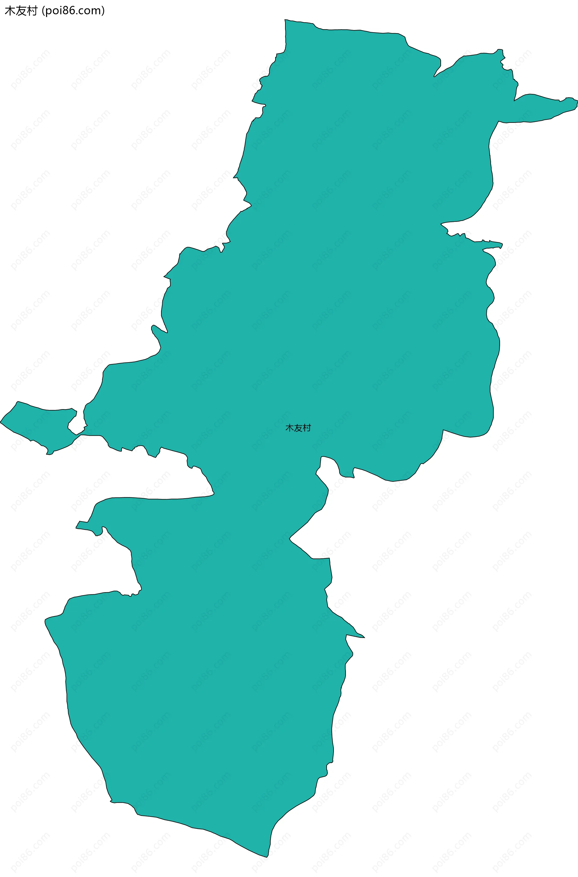 木友村边界地图