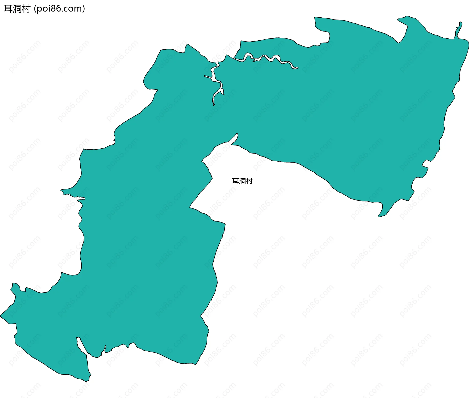 耳洞村边界地图