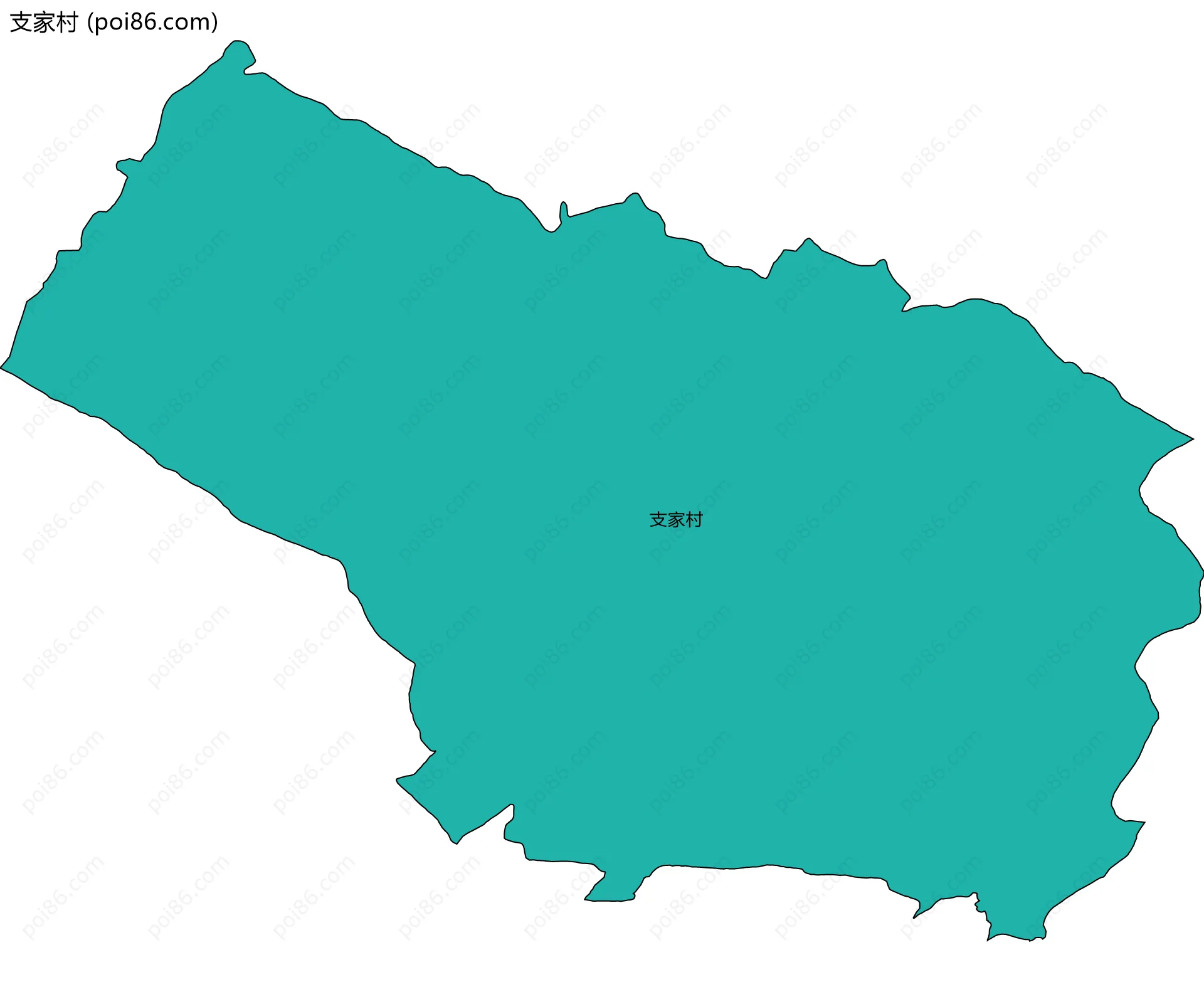 支家村边界地图