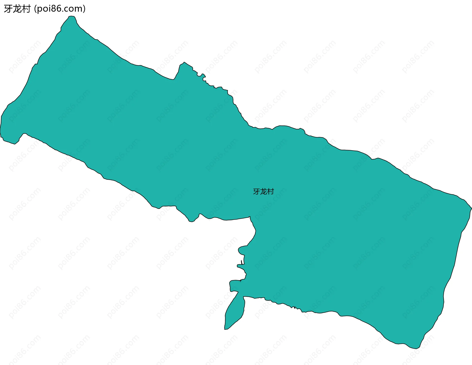 牙龙村边界地图