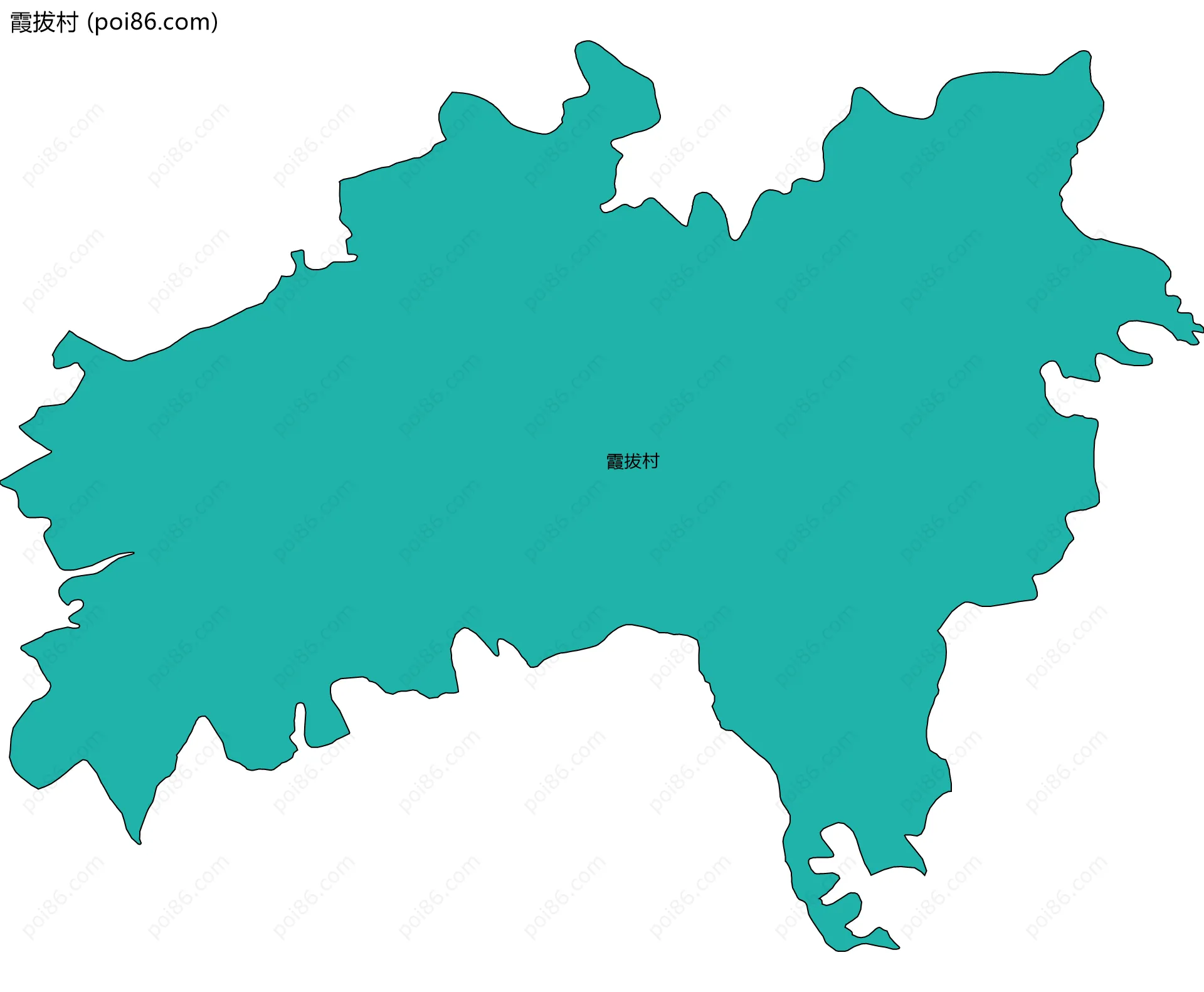 霞拔村边界地图
