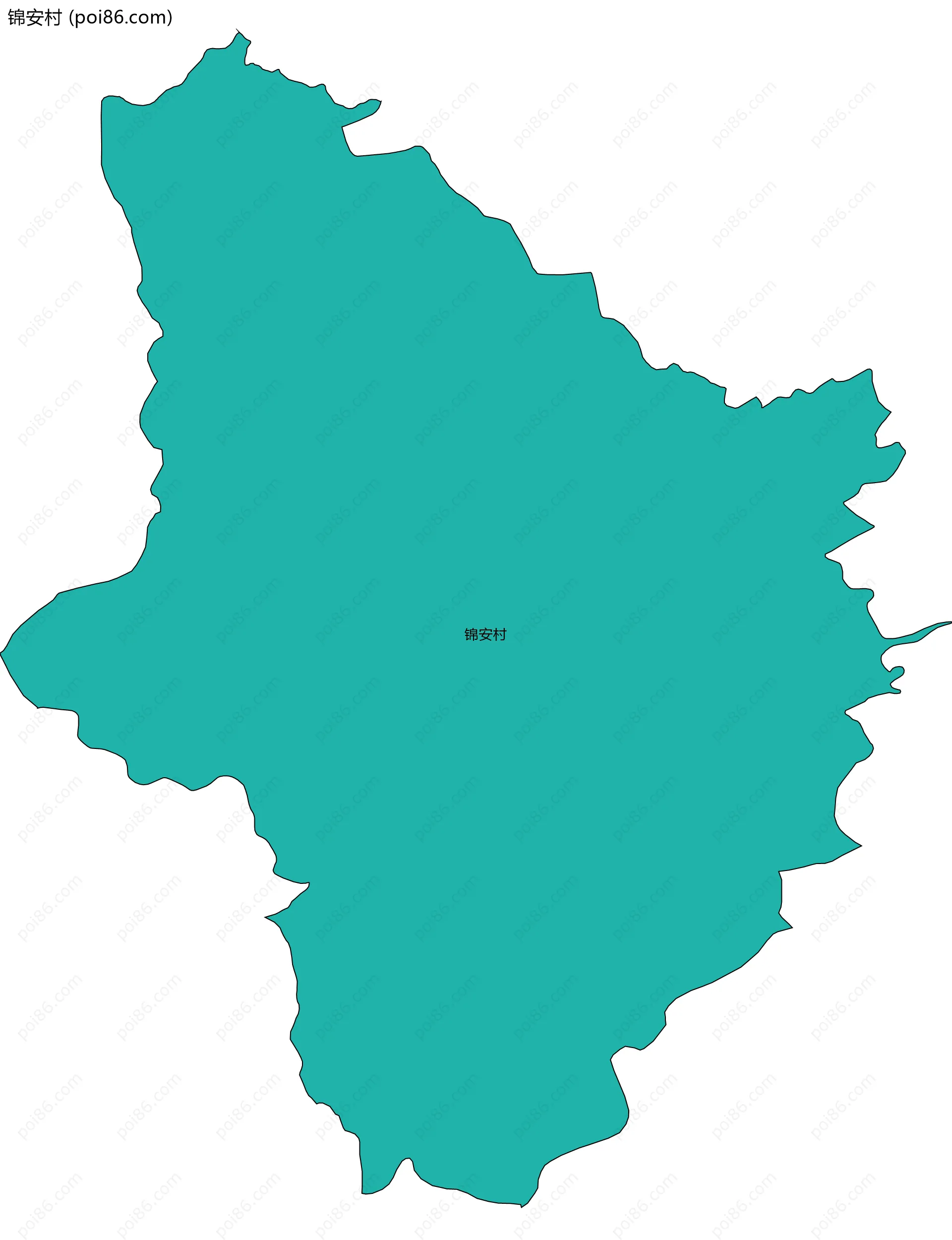 锦安村边界地图