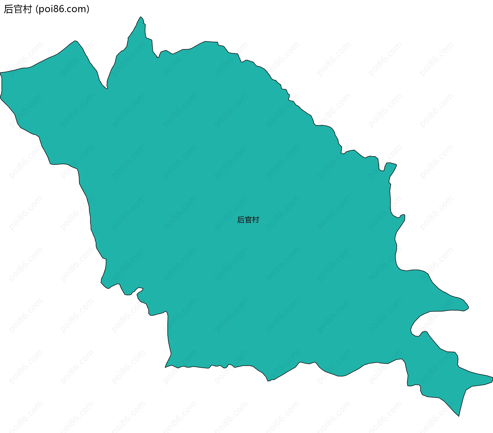 后官村边界地图