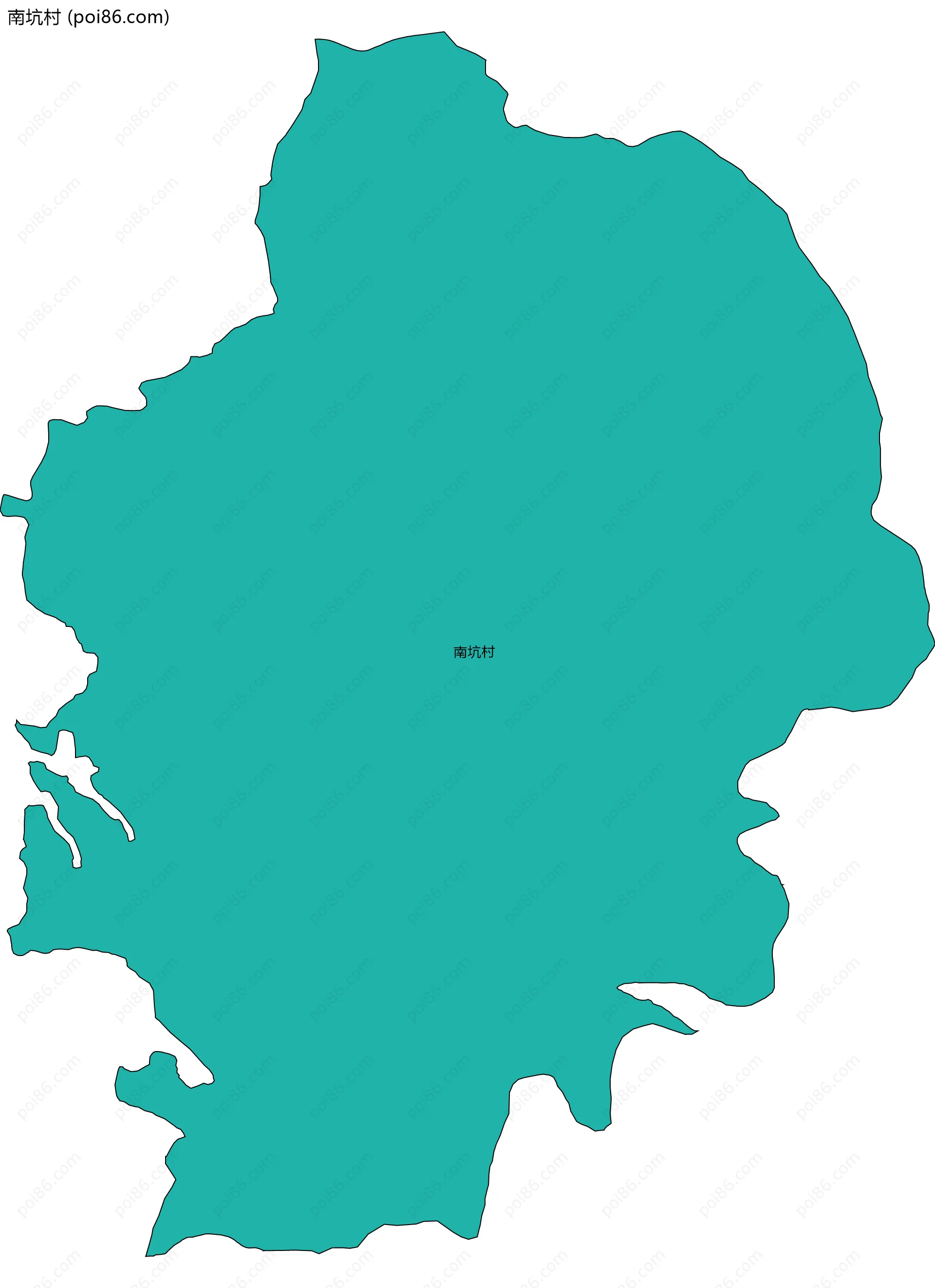 南坑村边界地图