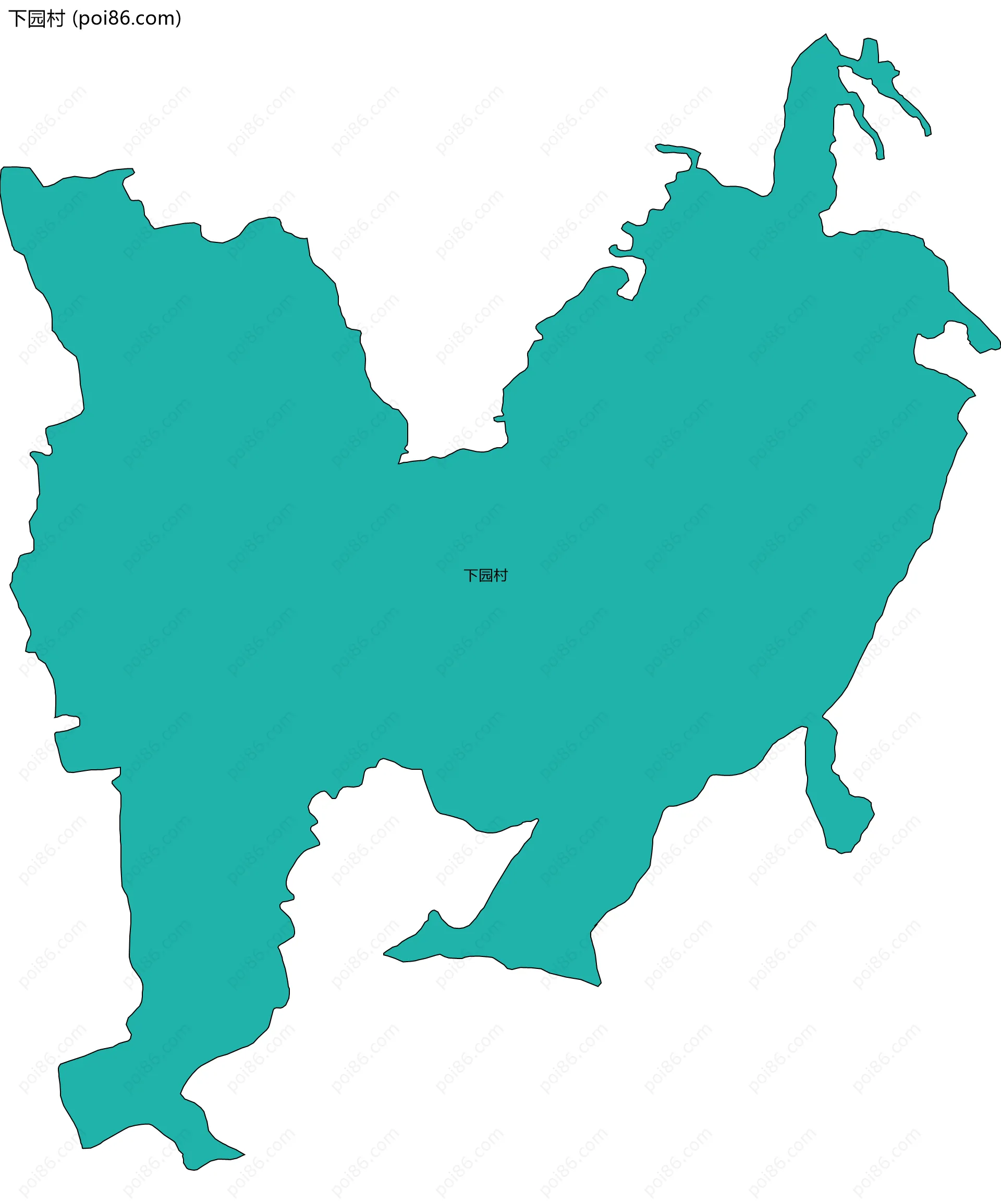 下园村边界地图