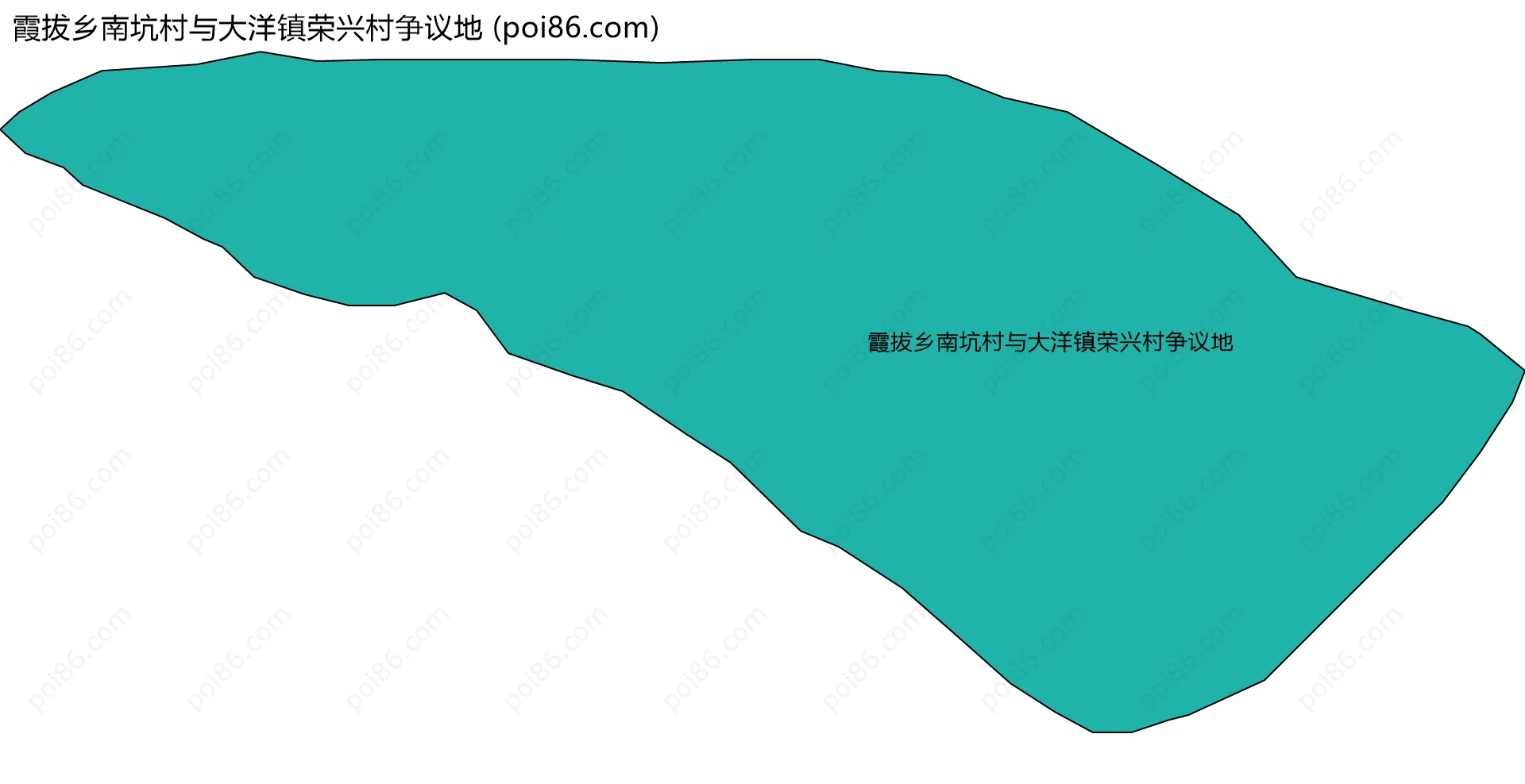 霞拔乡南坑村与大洋镇荣兴村争议地边界地图