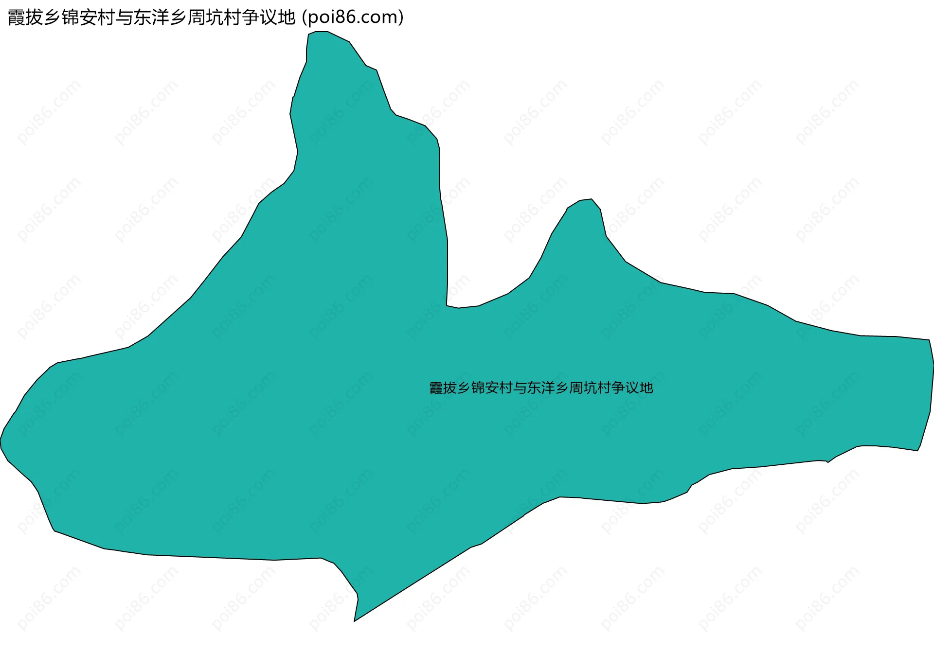 霞拔乡锦安村与东洋乡周坑村争议地边界地图