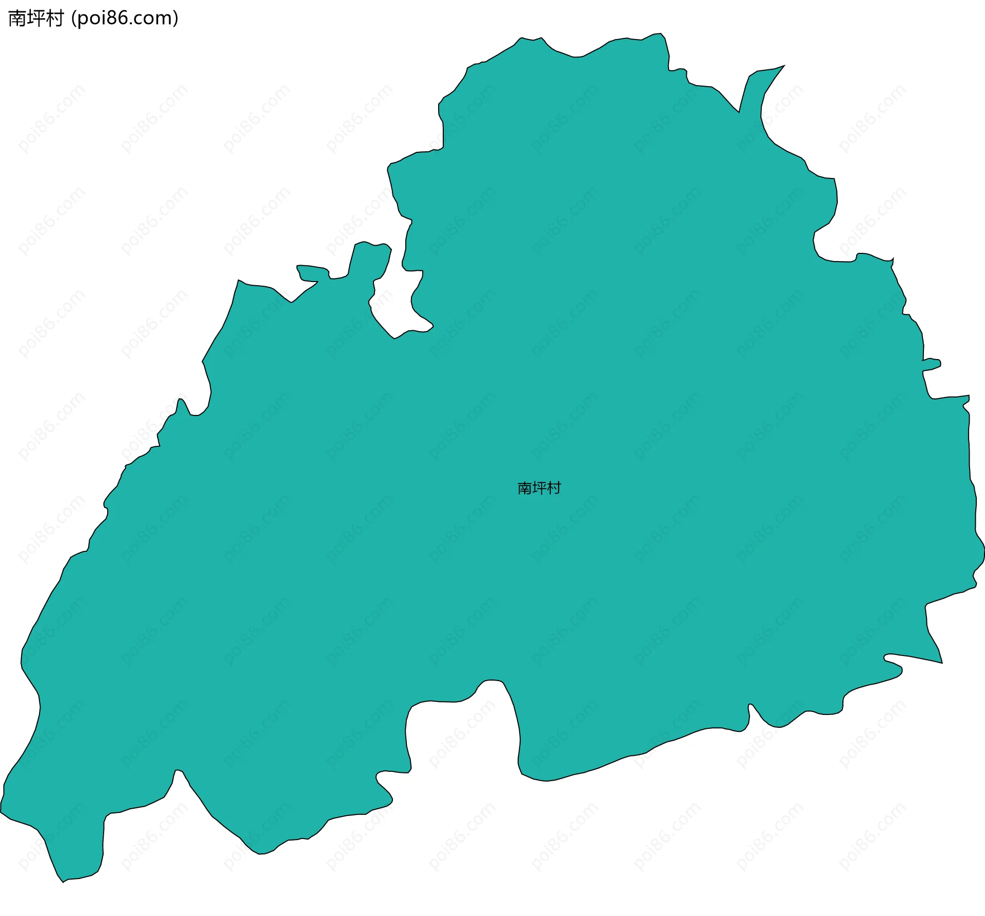 南坪村边界地图