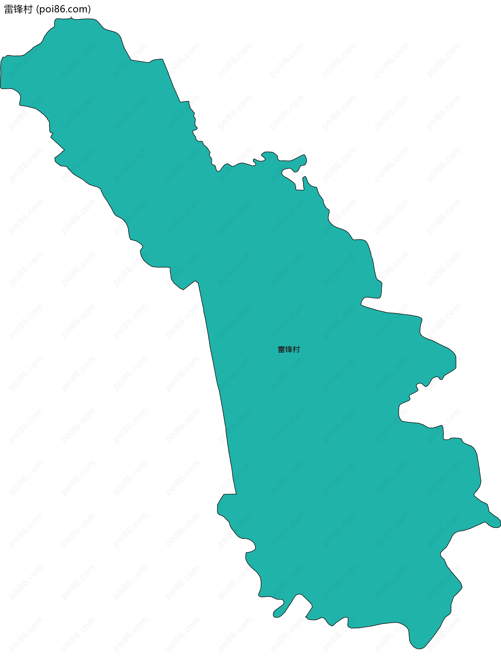 雷锋村边界地图