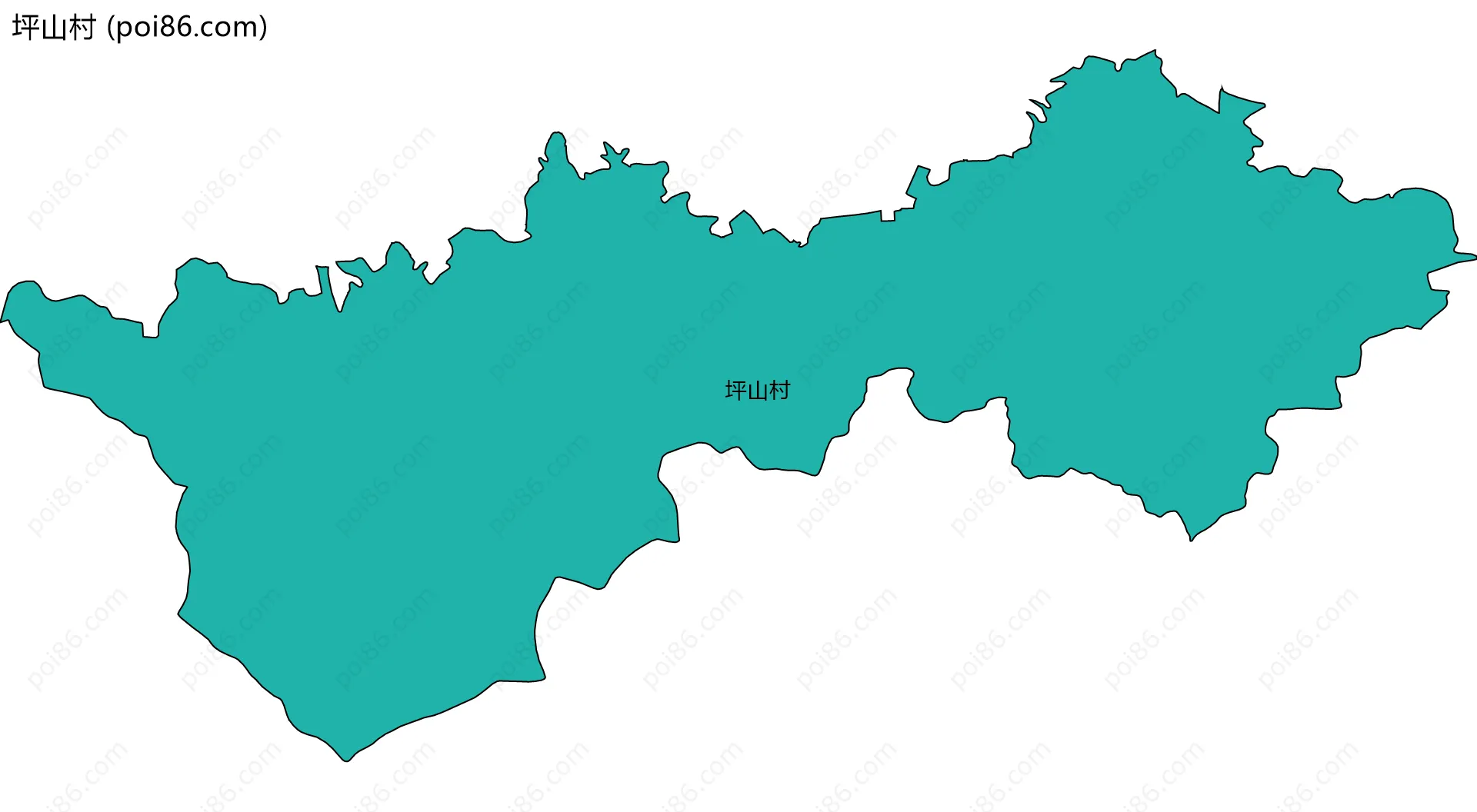 坪山村边界地图