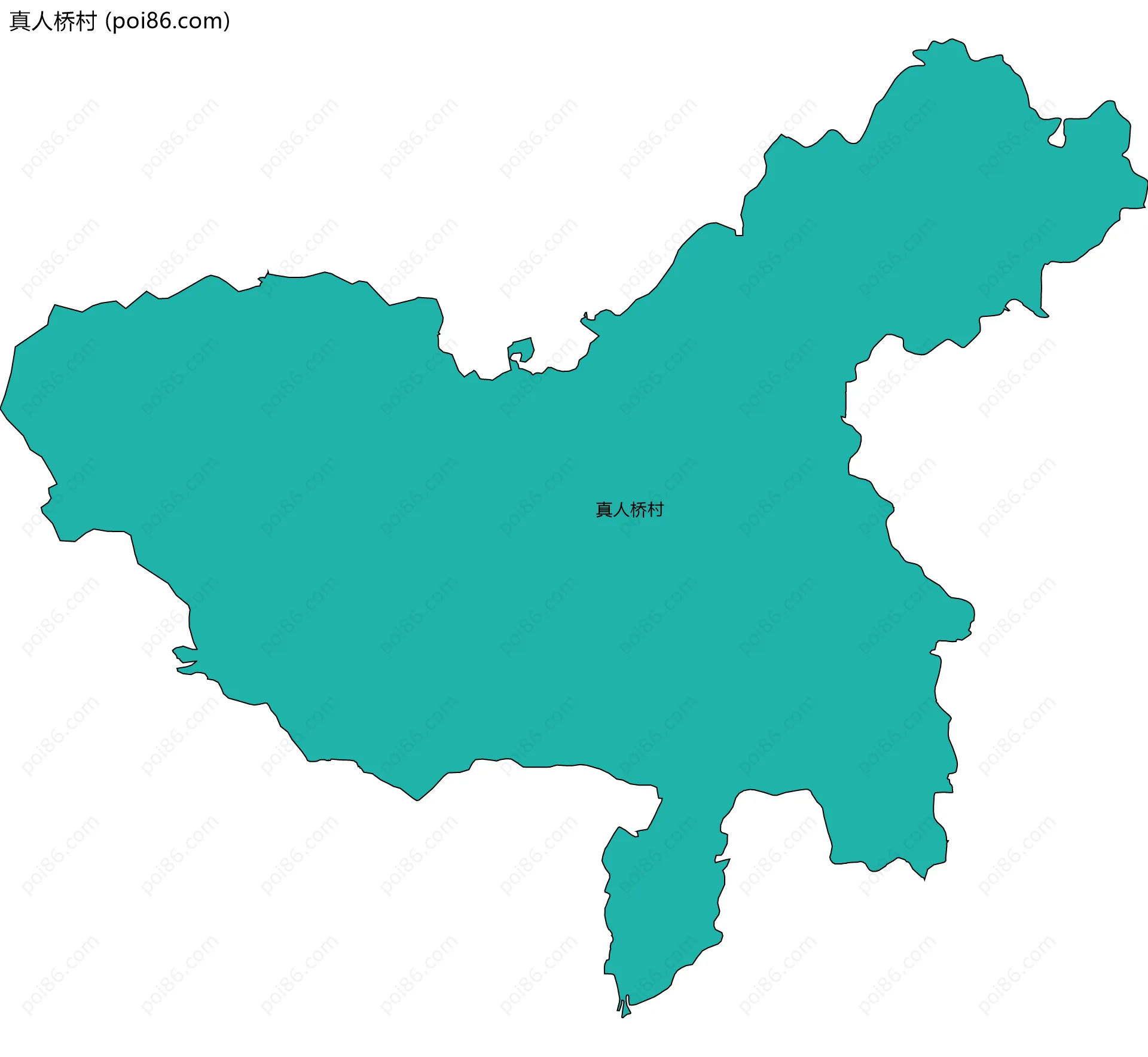 真人桥村边界地图