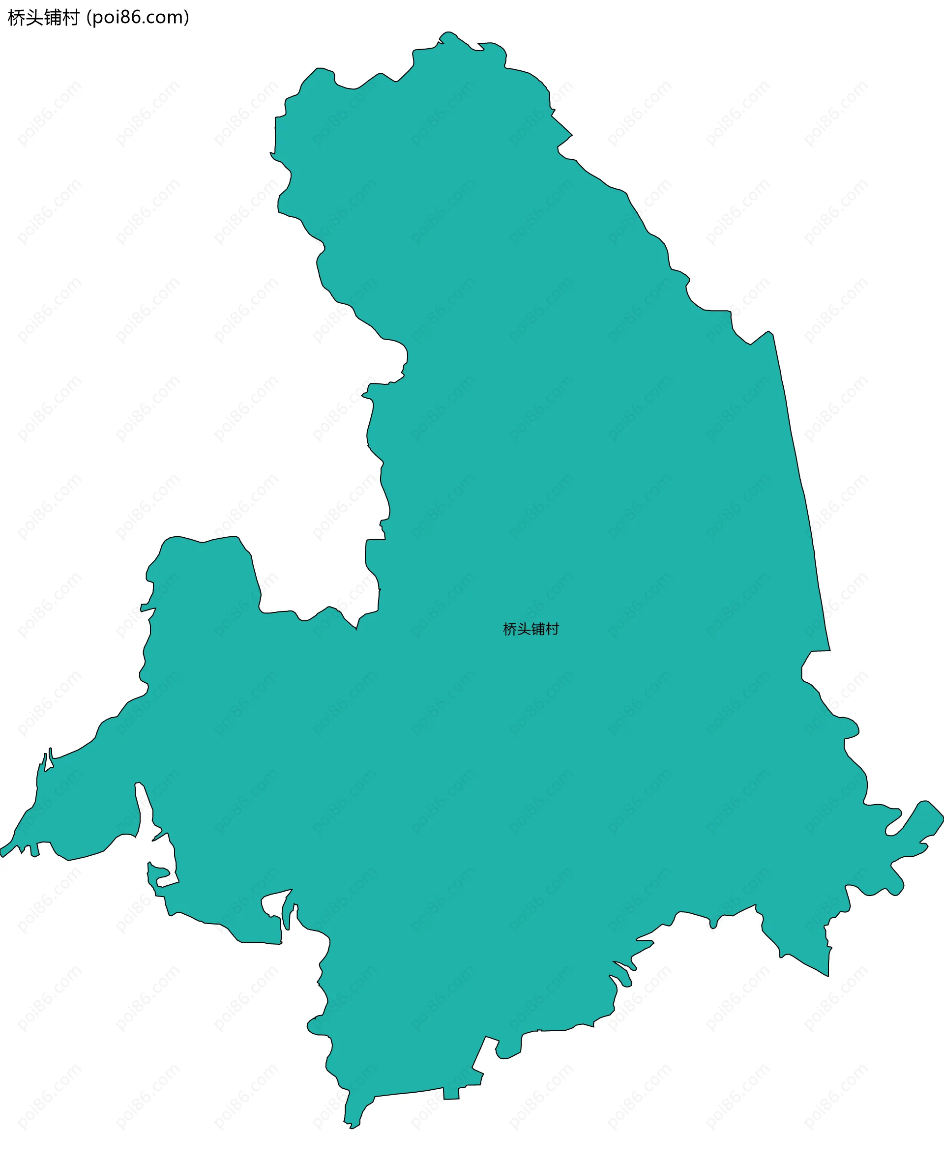 桥头铺村边界地图