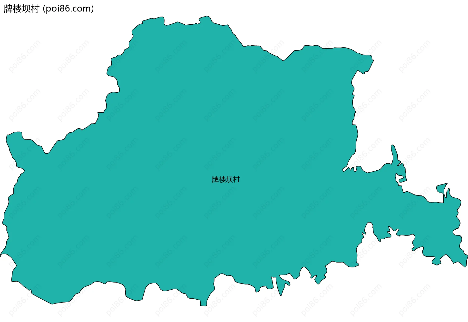 牌楼坝村边界地图