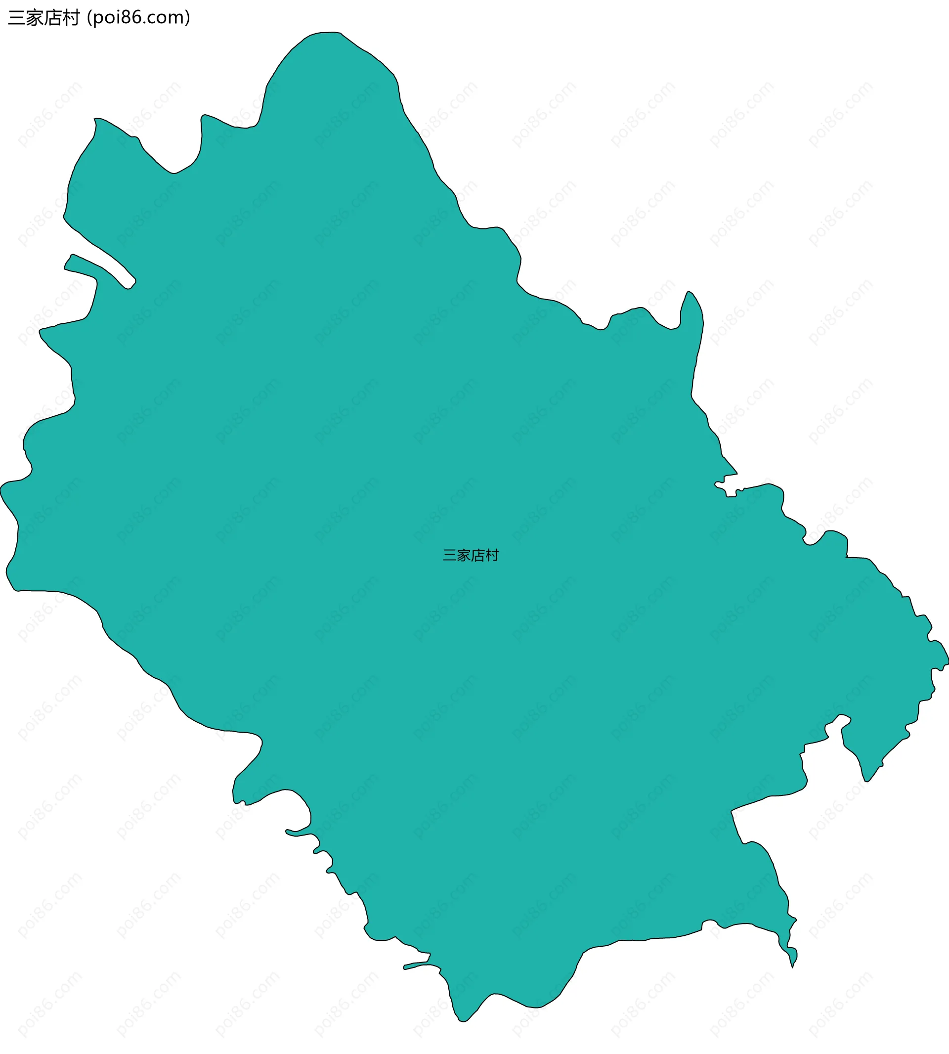 三家店村边界地图