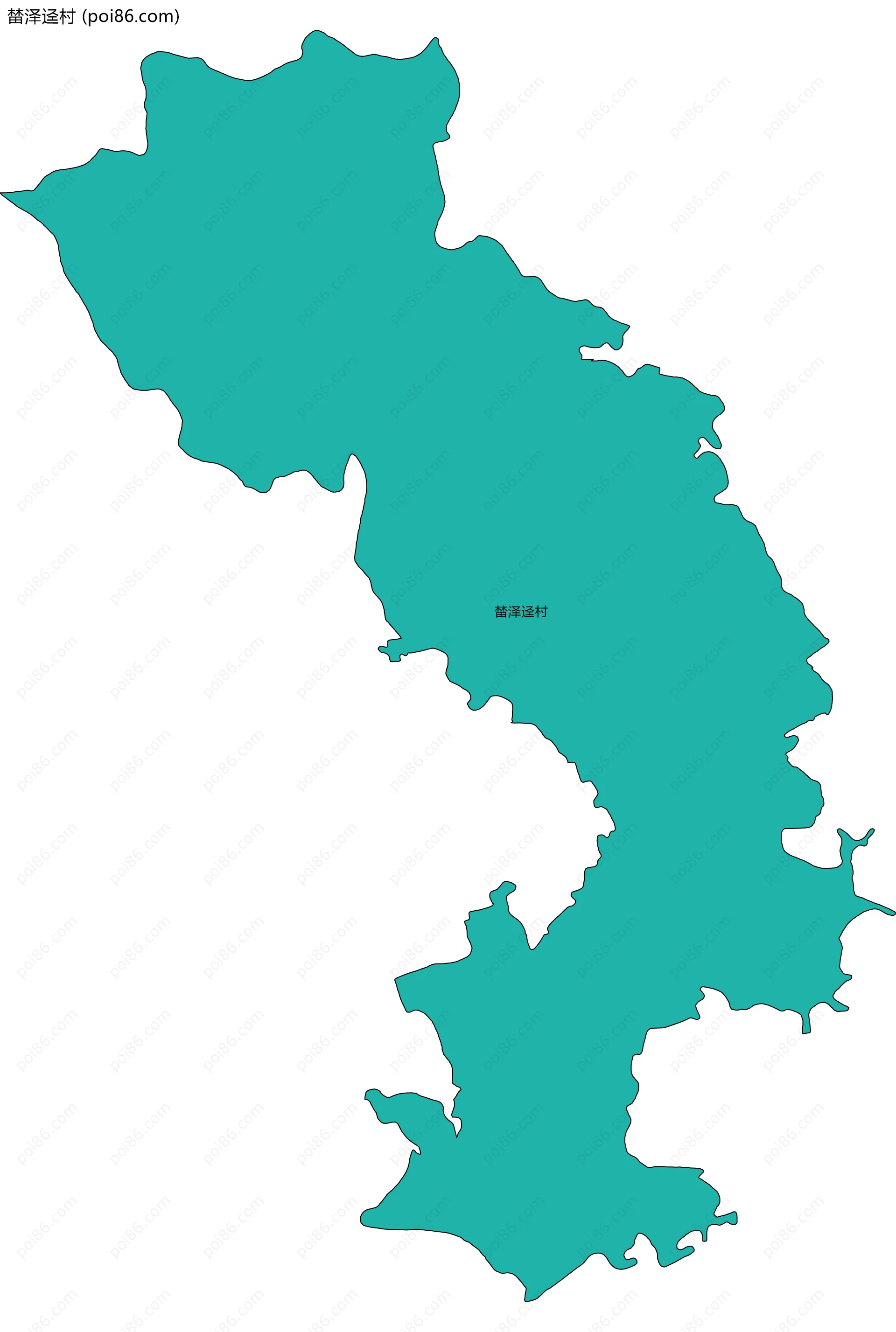 榃泽迳村边界地图