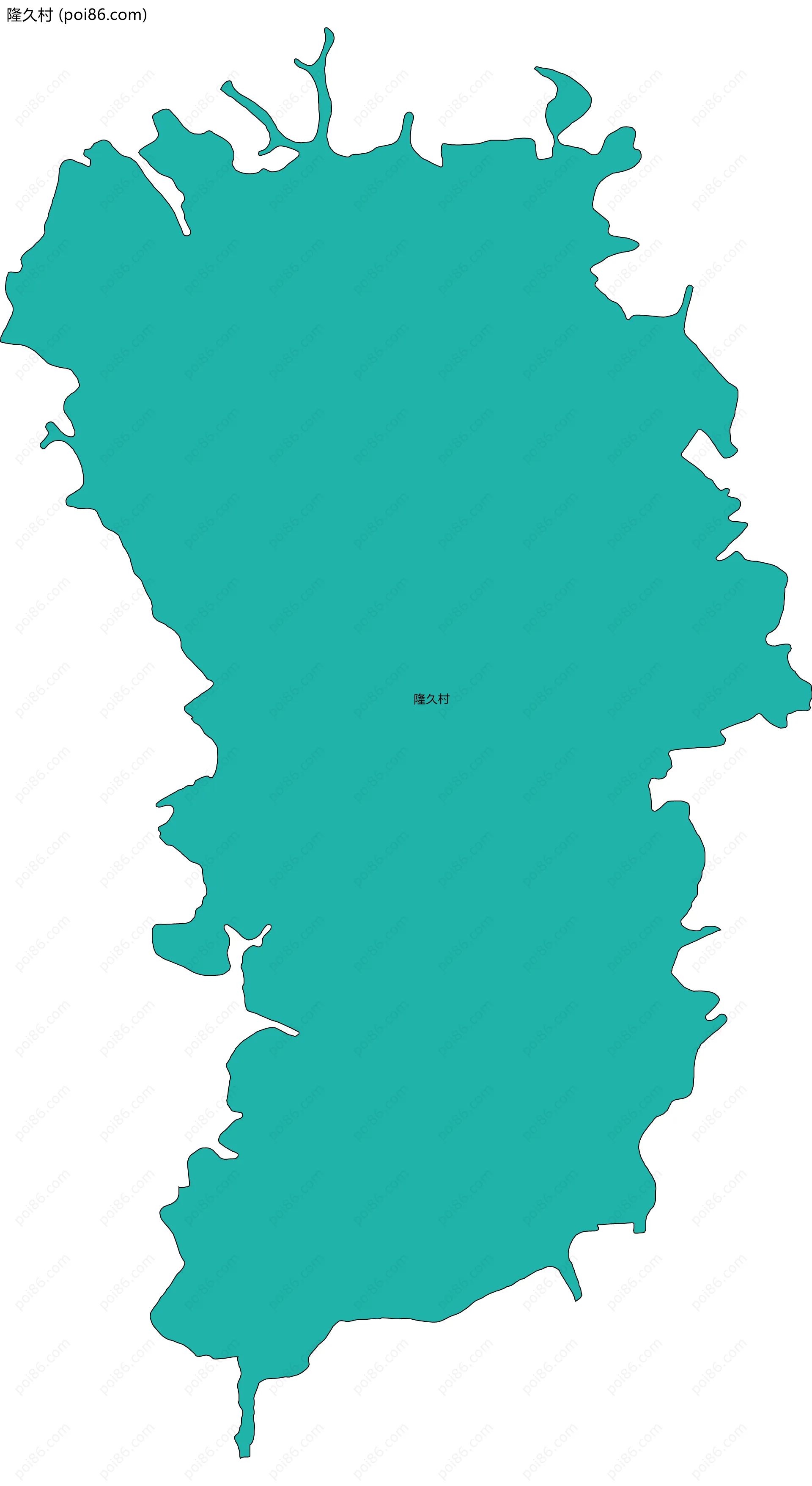 隆久村边界地图