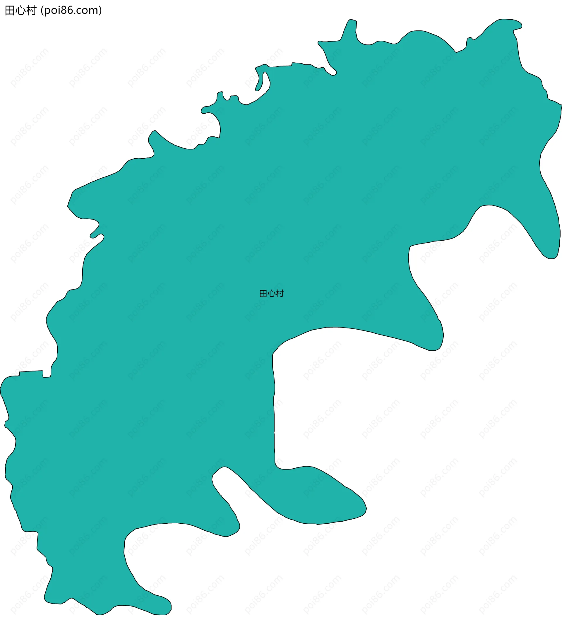 田心村边界地图