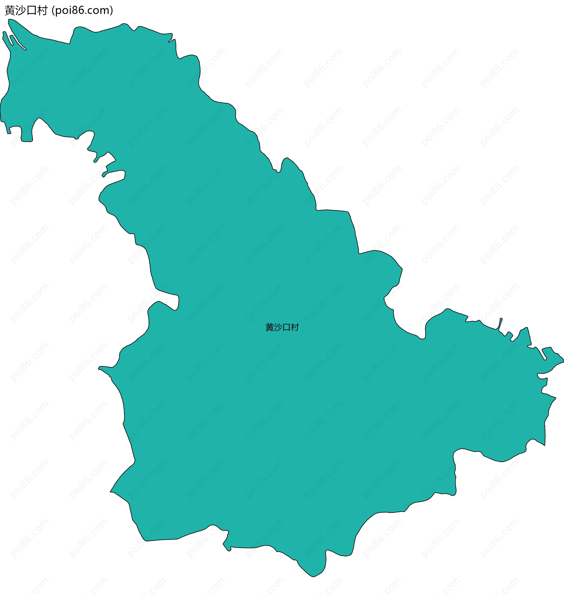 黄沙口村边界地图