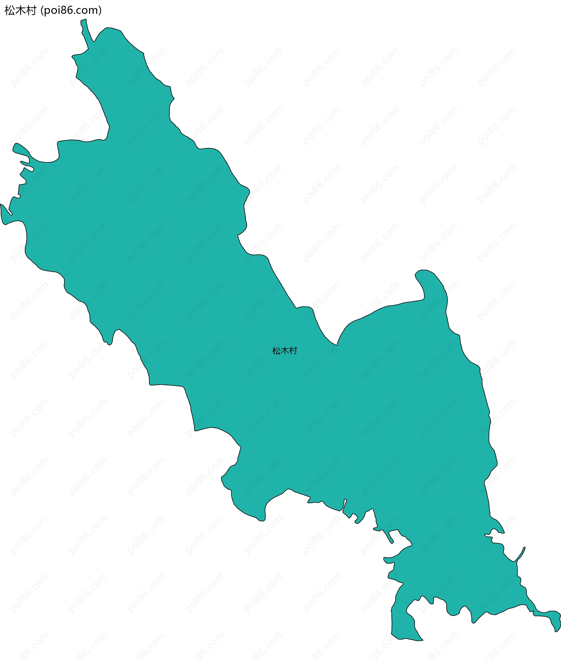松木村边界地图