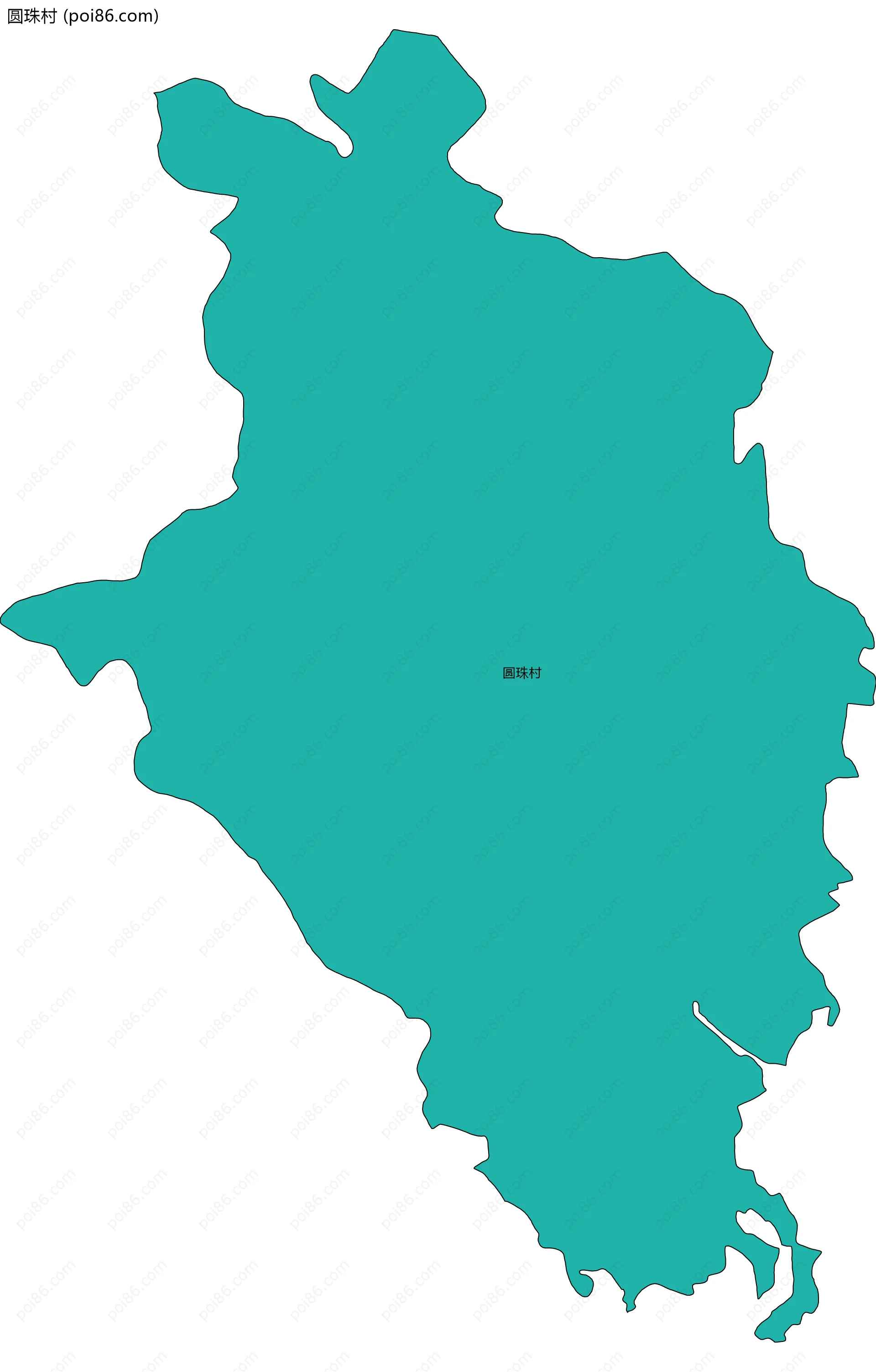 圆珠村边界地图