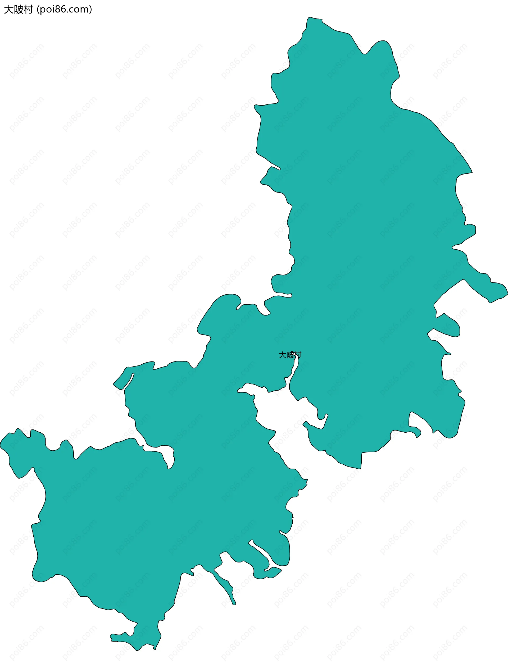 大陂村边界地图