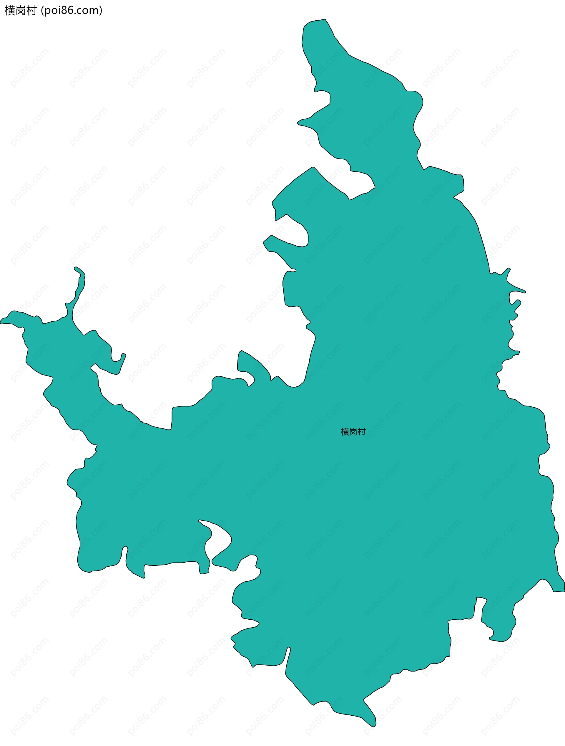 横岗村边界地图