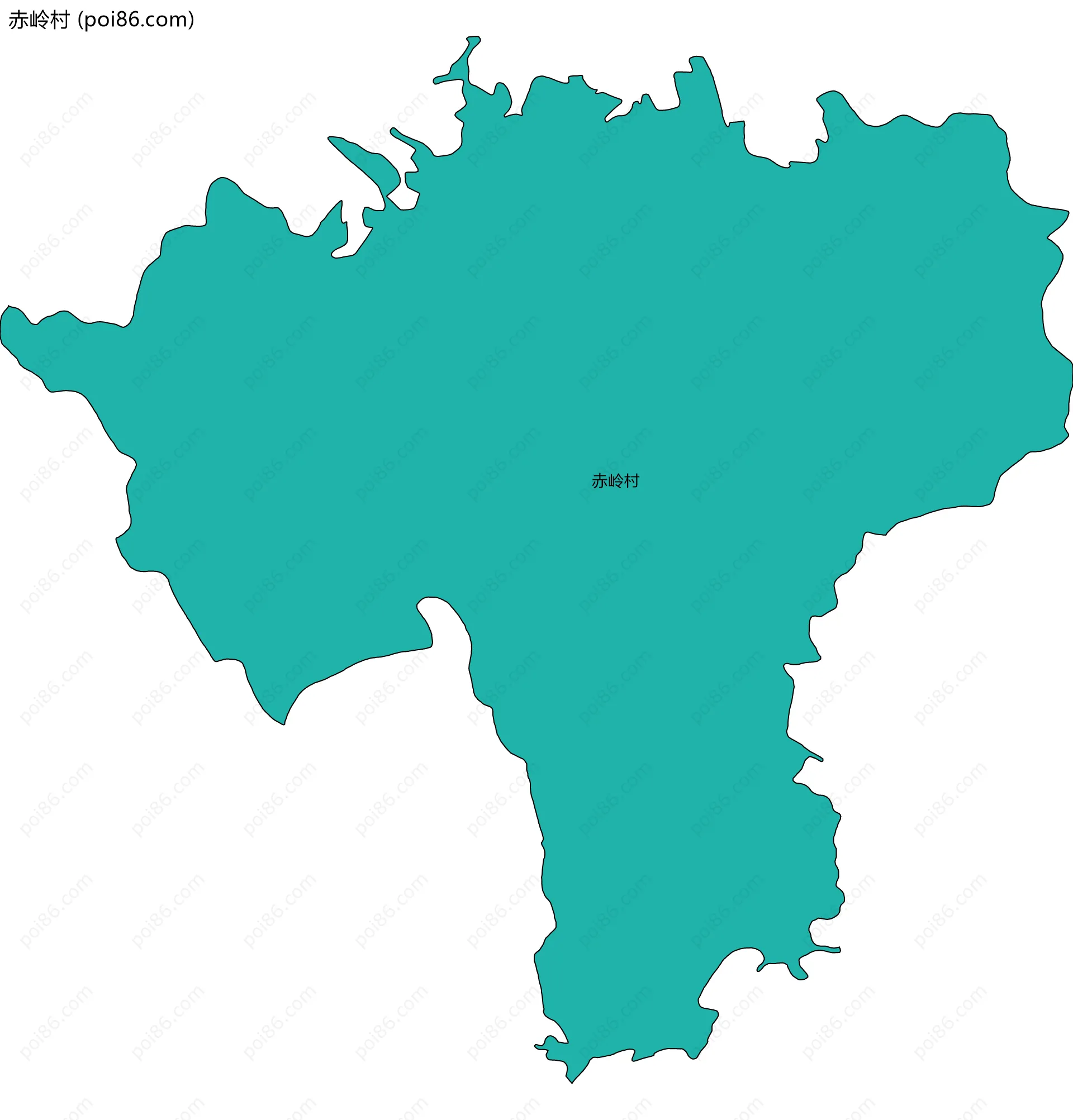 赤岭村边界地图