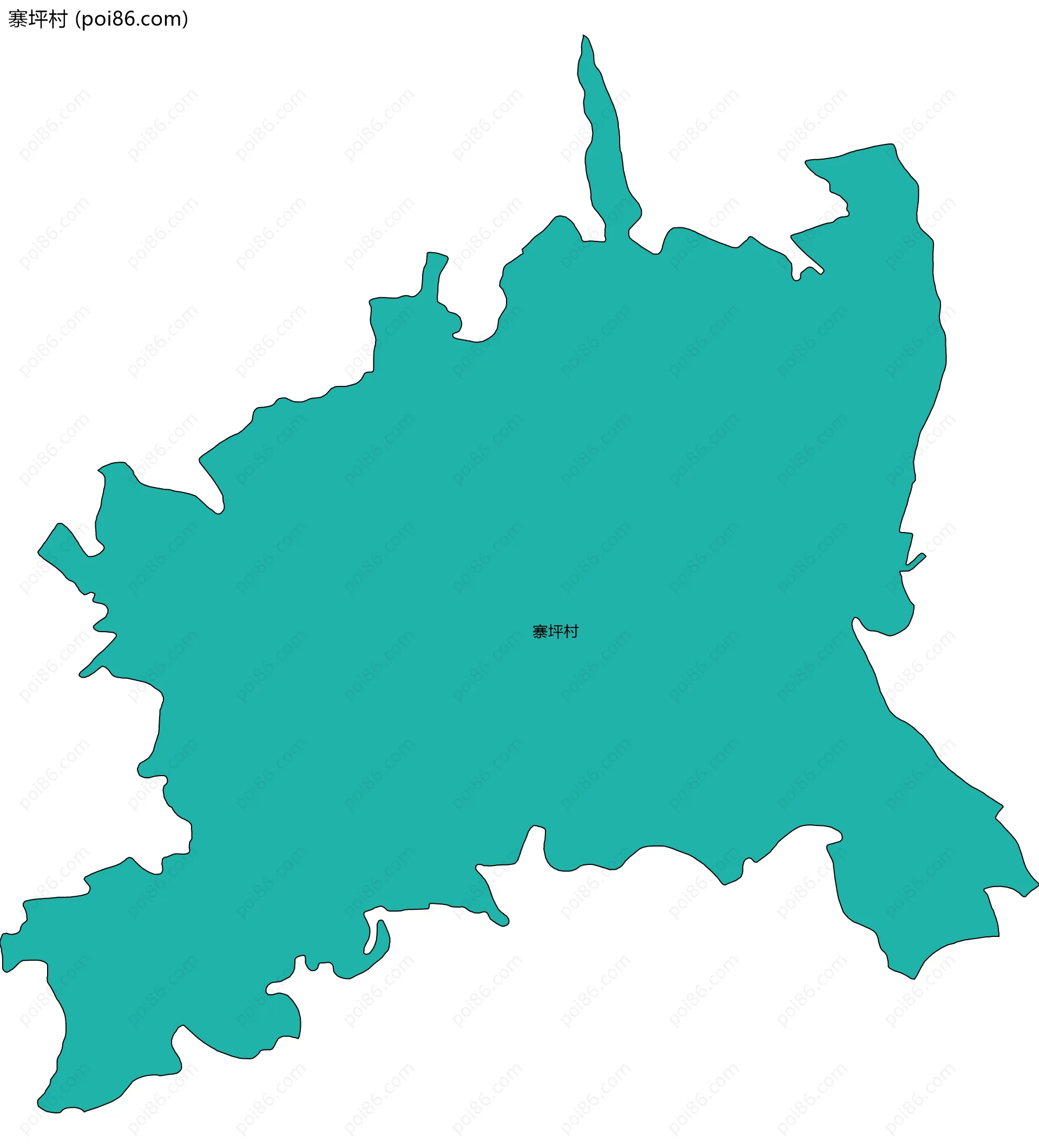 寨坪村边界地图