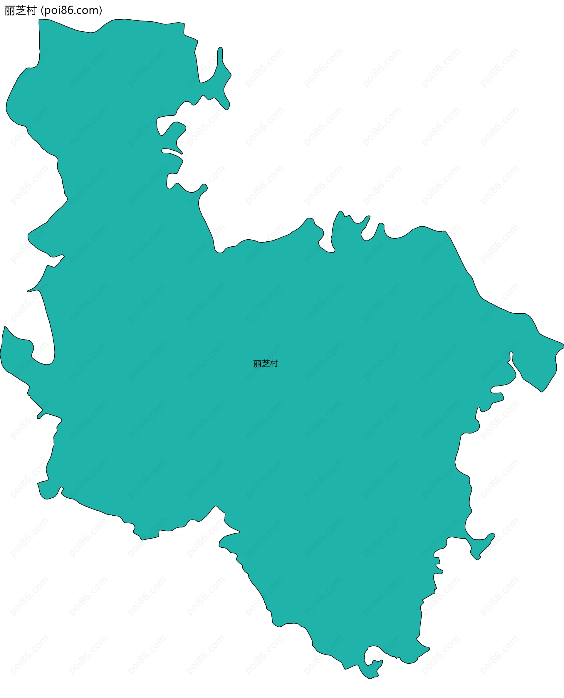 丽芝村边界地图