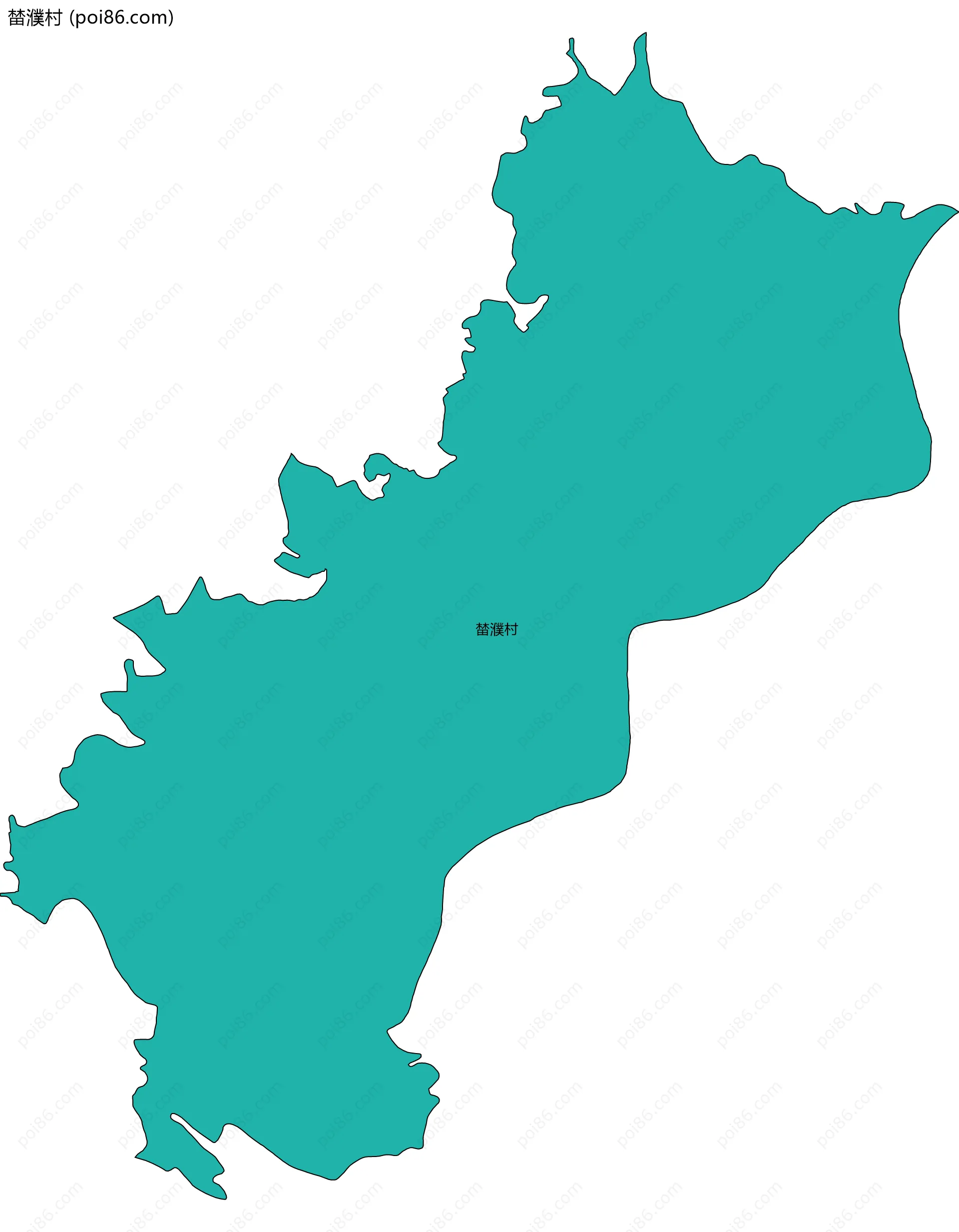 榃濮村边界地图