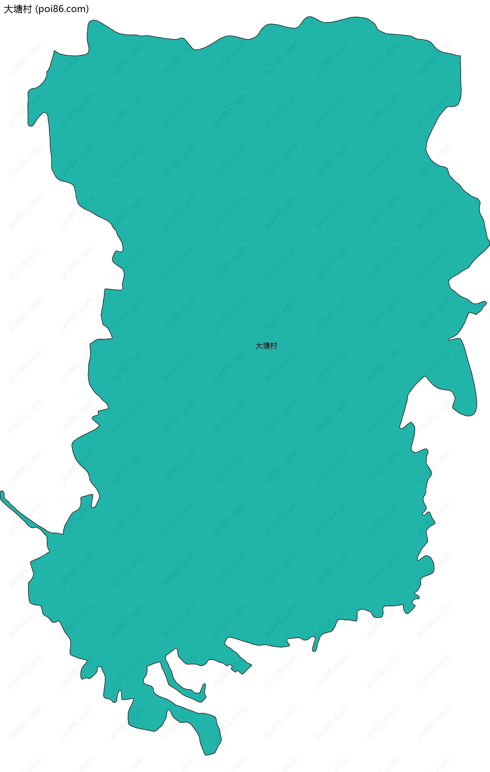 大塘村边界地图