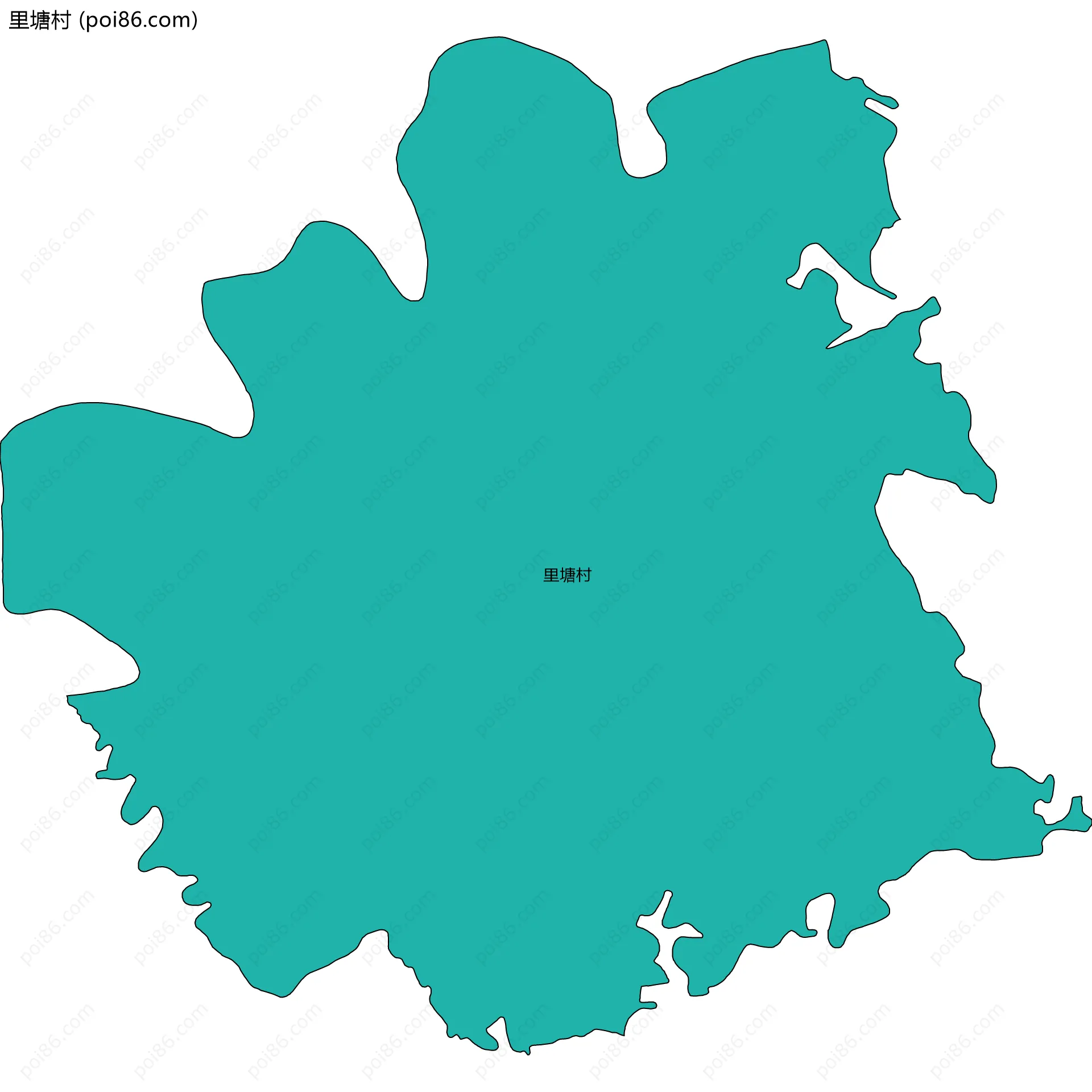 里塘村边界地图