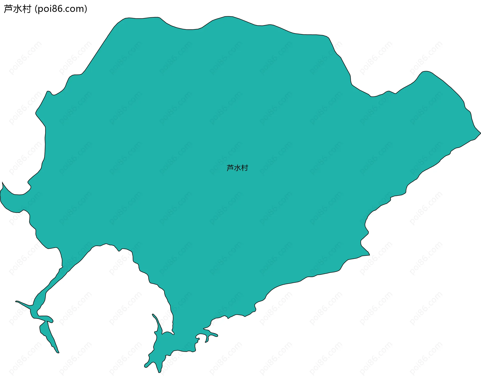 芦水村边界地图