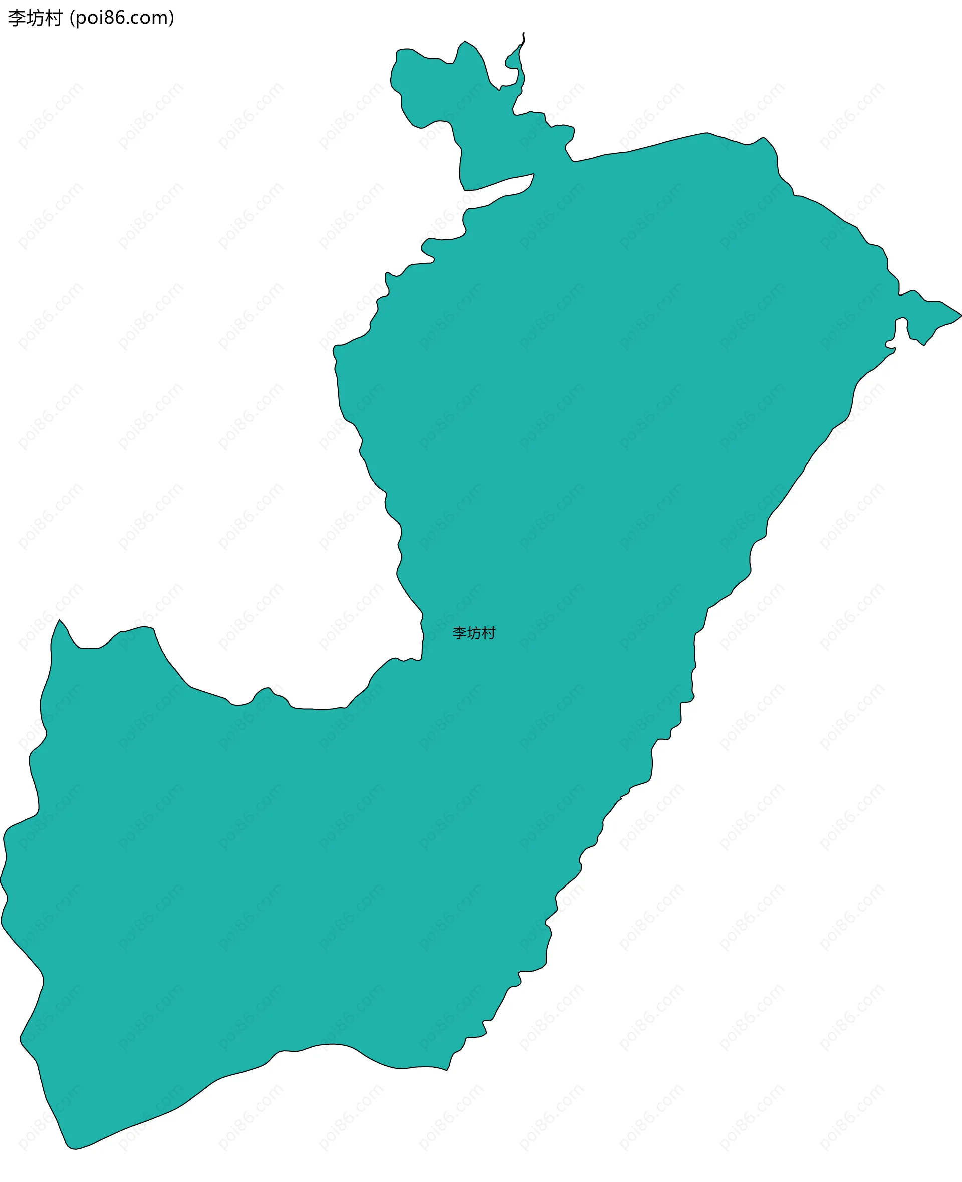 李坊村边界地图