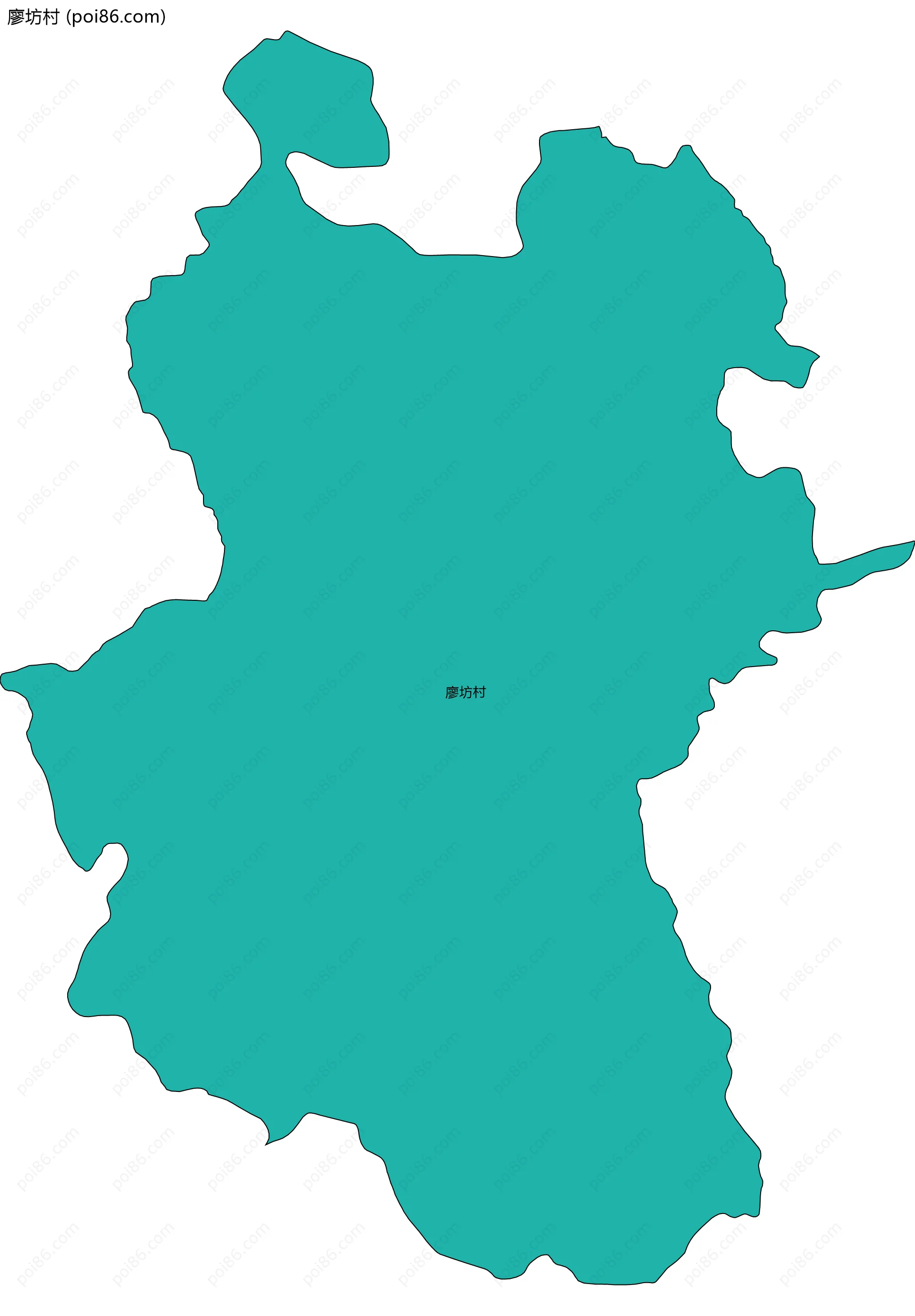 廖坊村边界地图