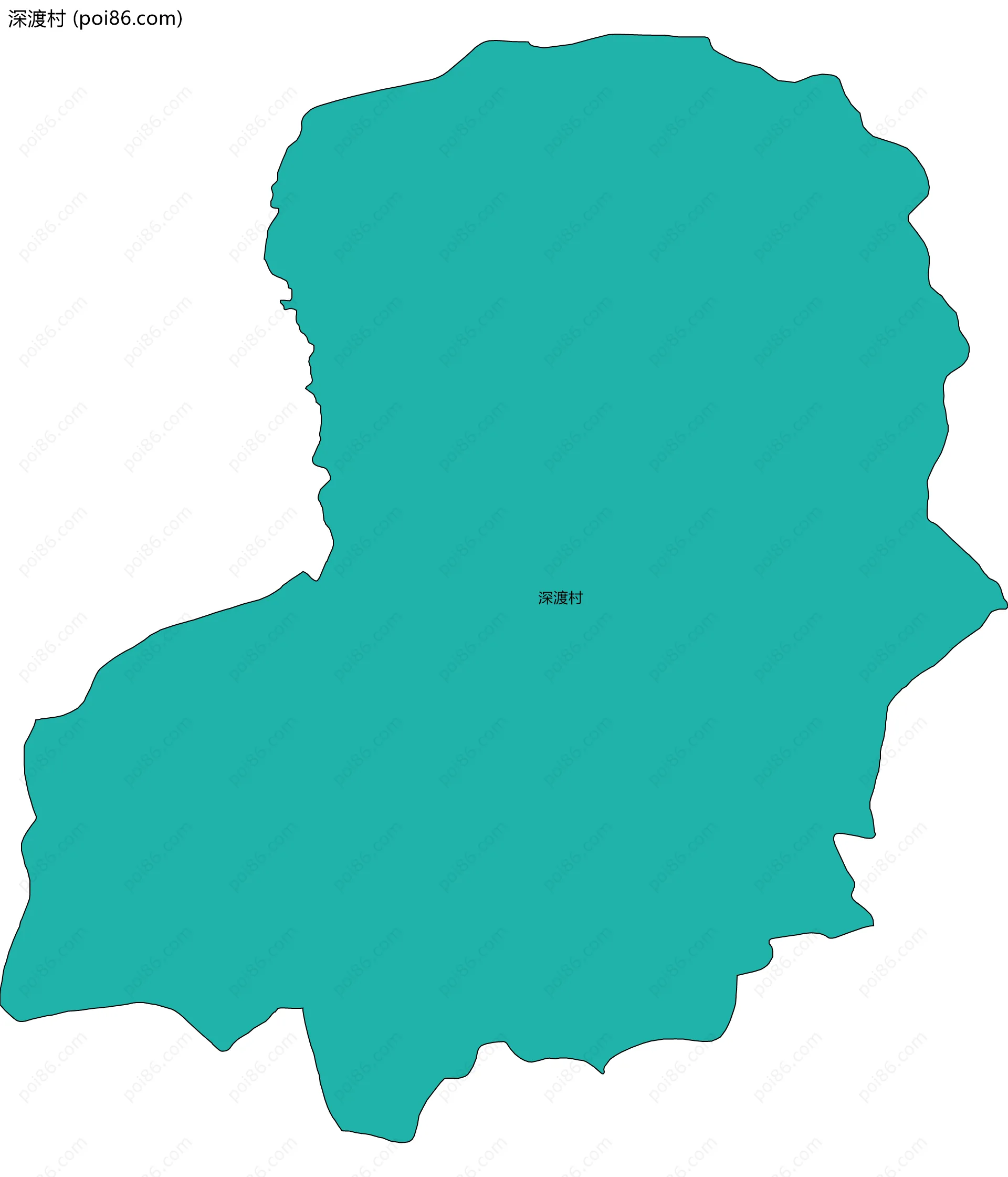 深渡村边界地图