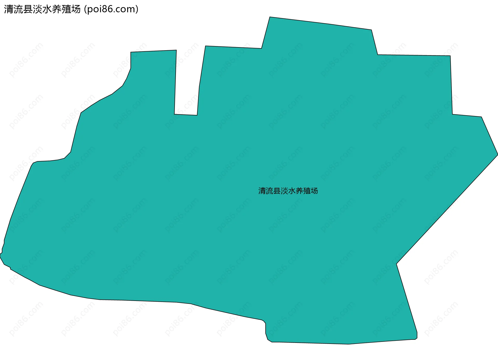 清流县淡水养殖场边界地图
