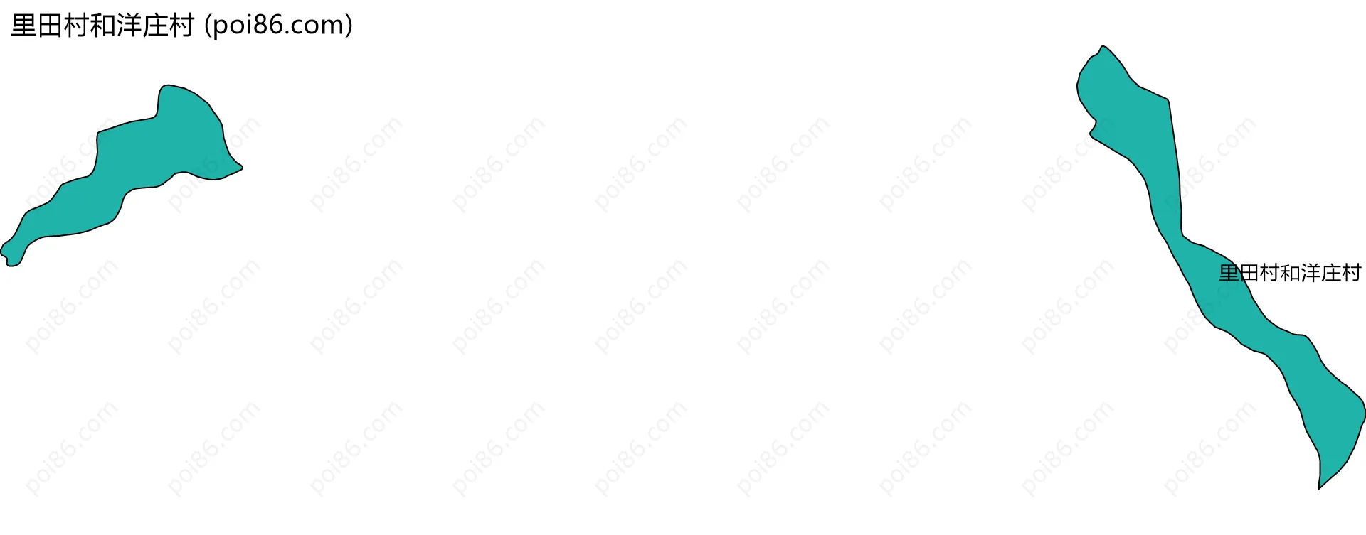 里田村和洋庄村边界地图