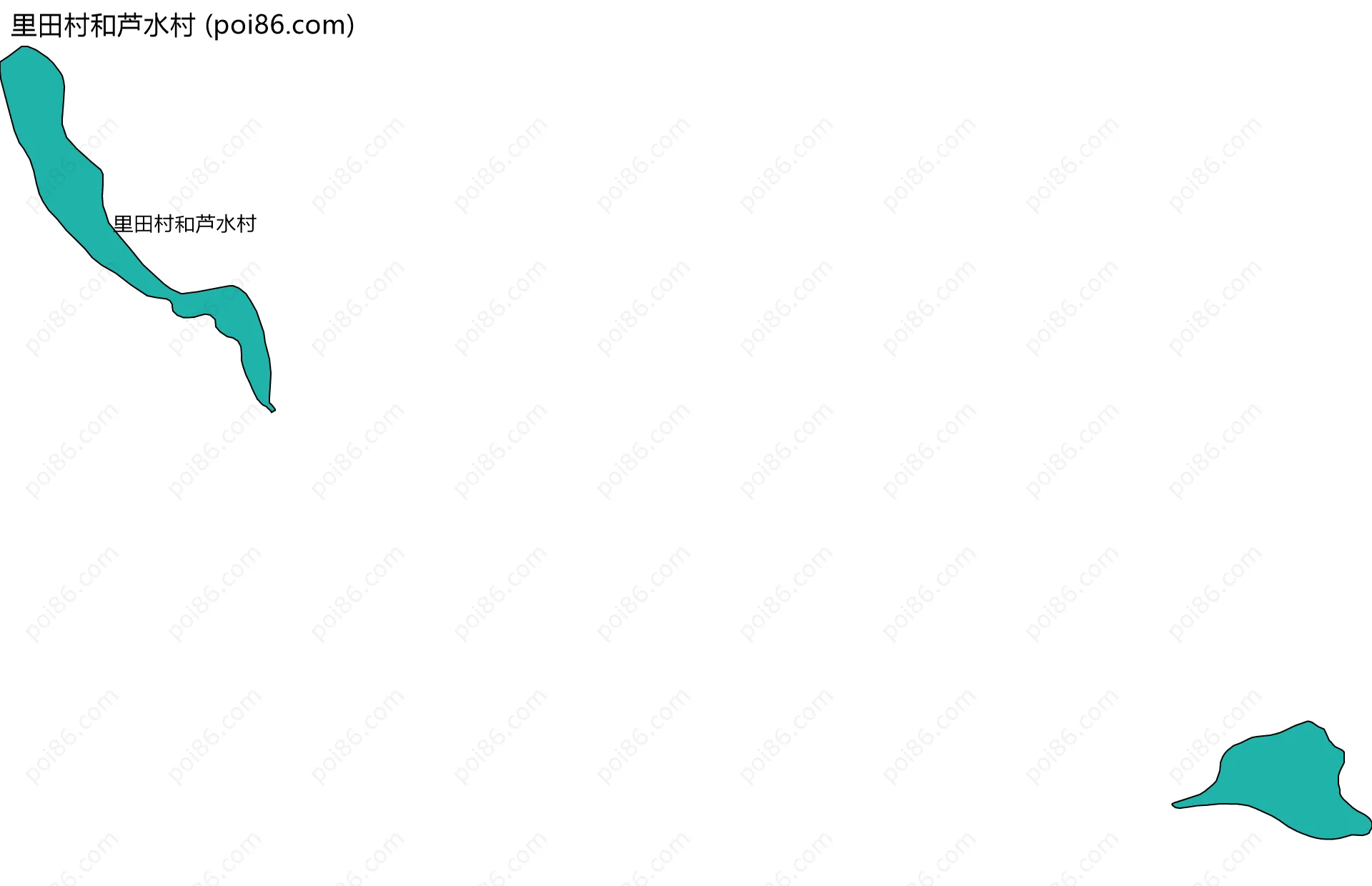 里田村和芦水村边界地图