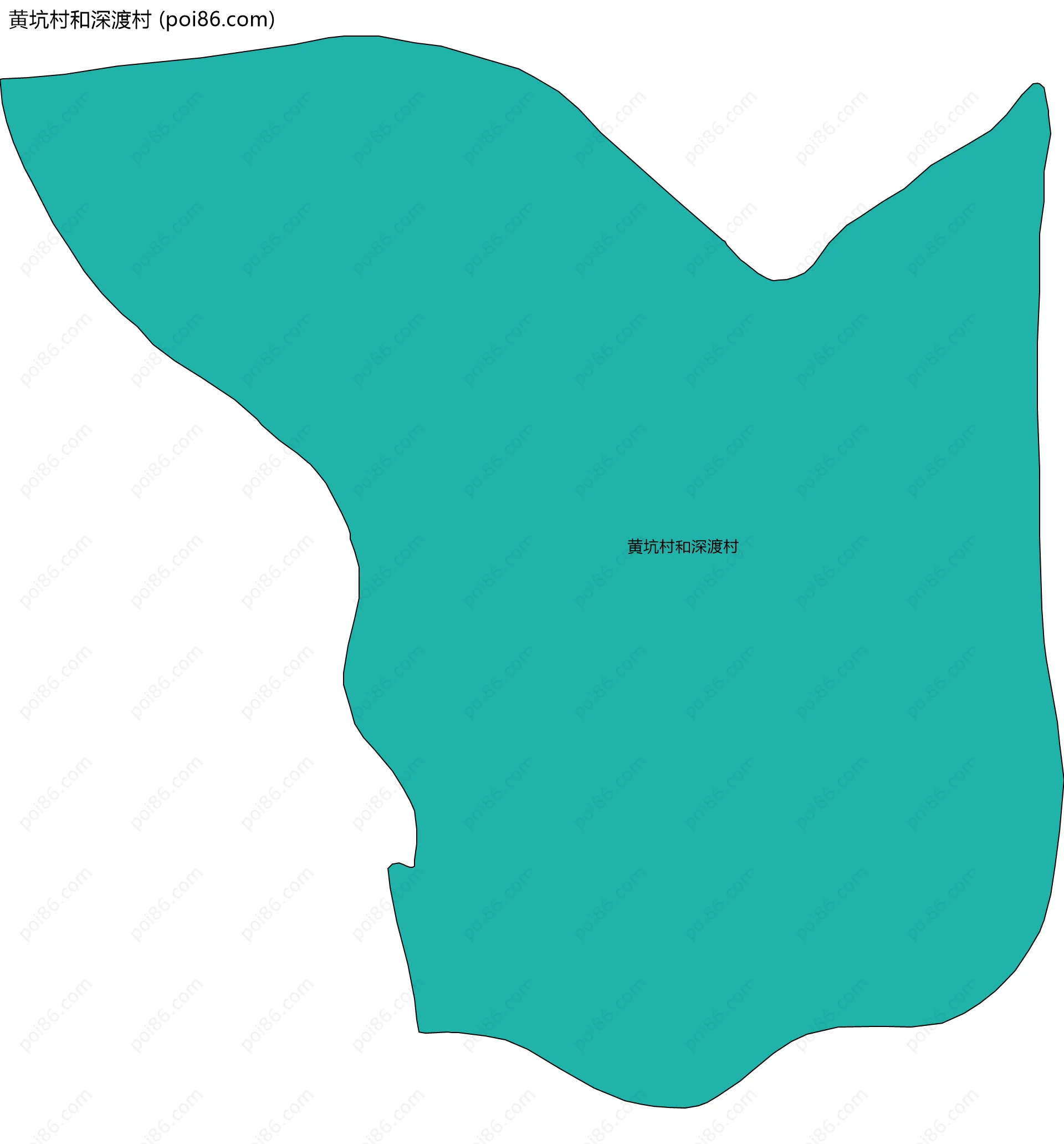 黄坑村和深渡村边界地图