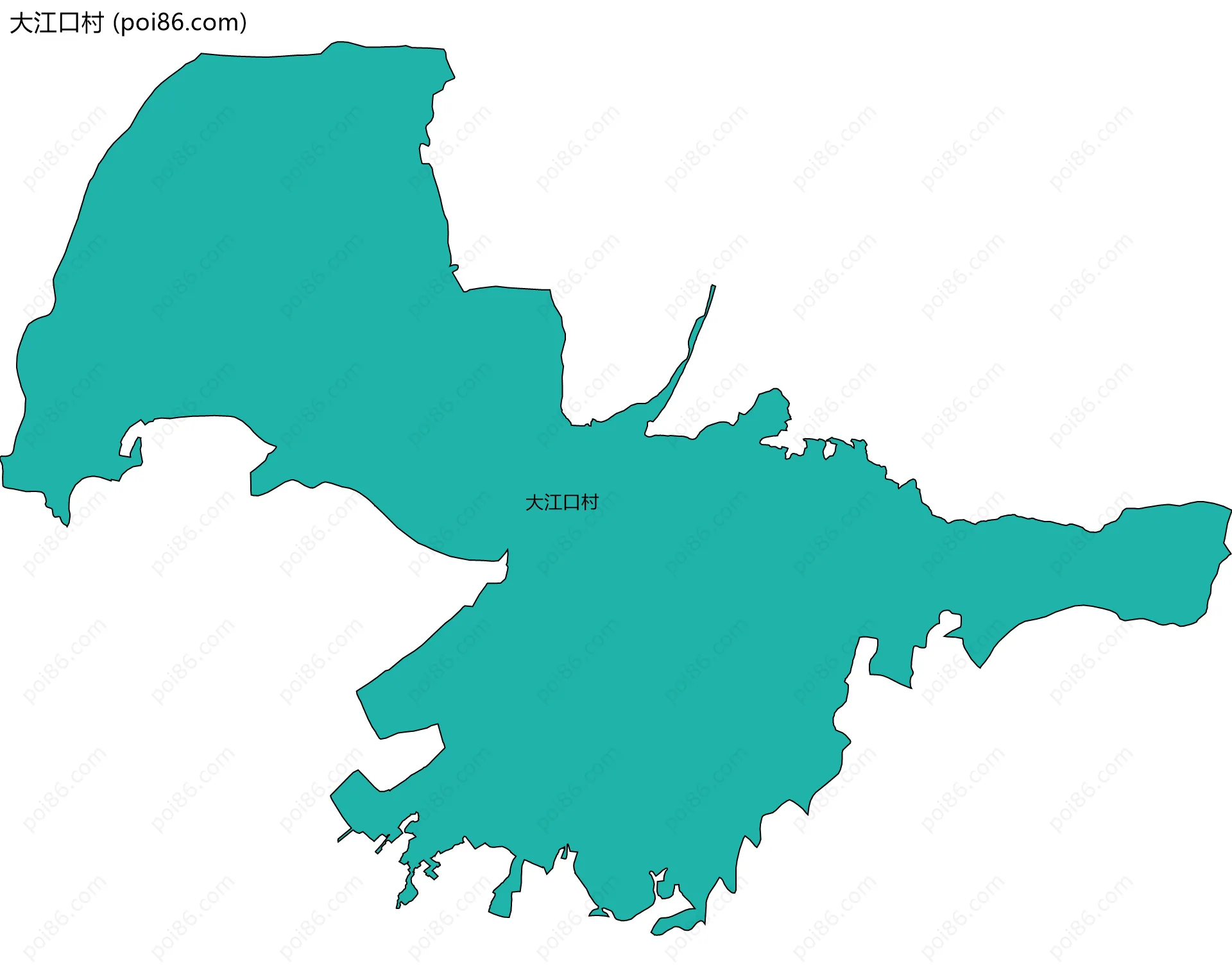 大江口村边界地图