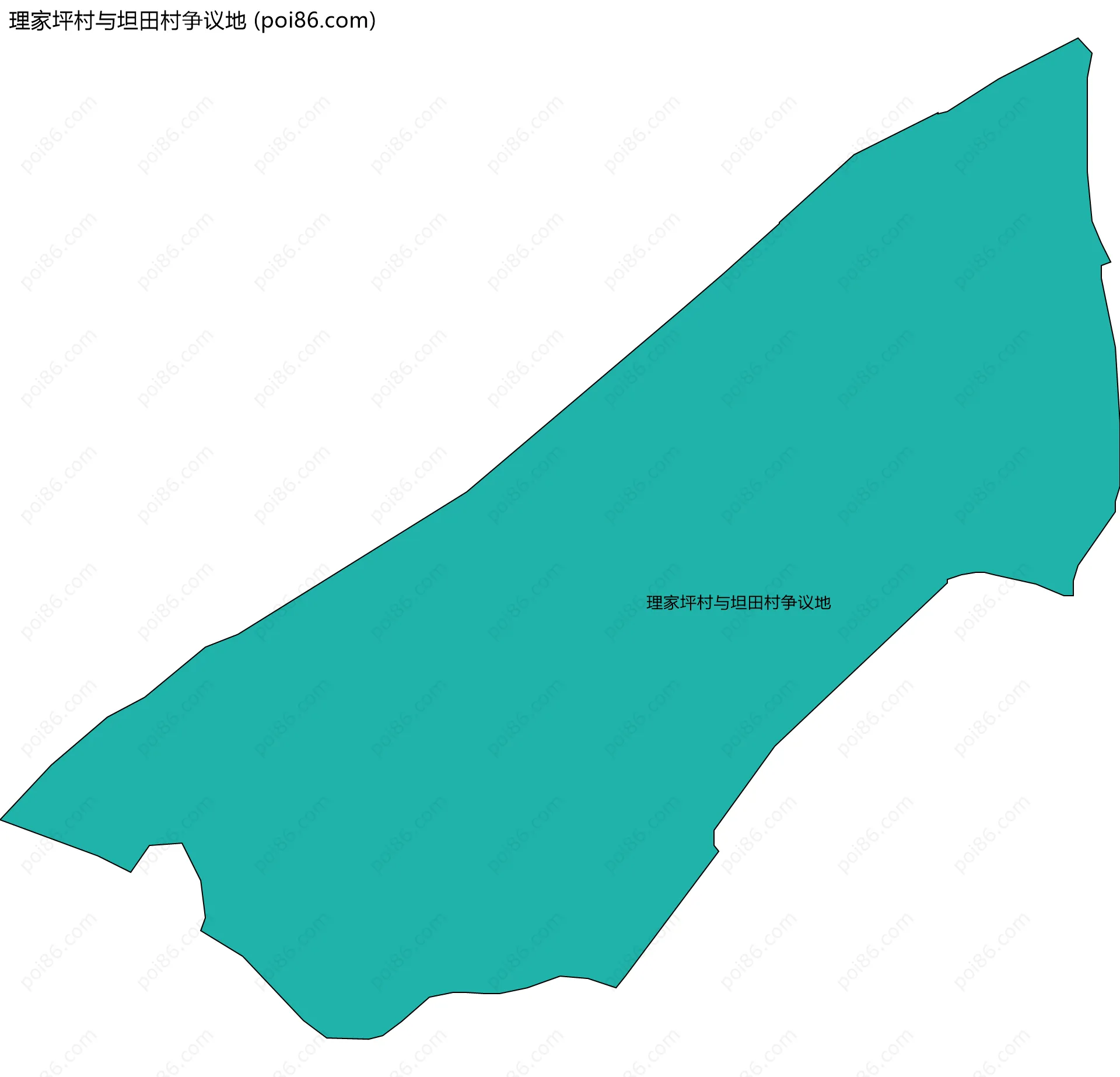 理家坪村与坦田村争议地边界地图